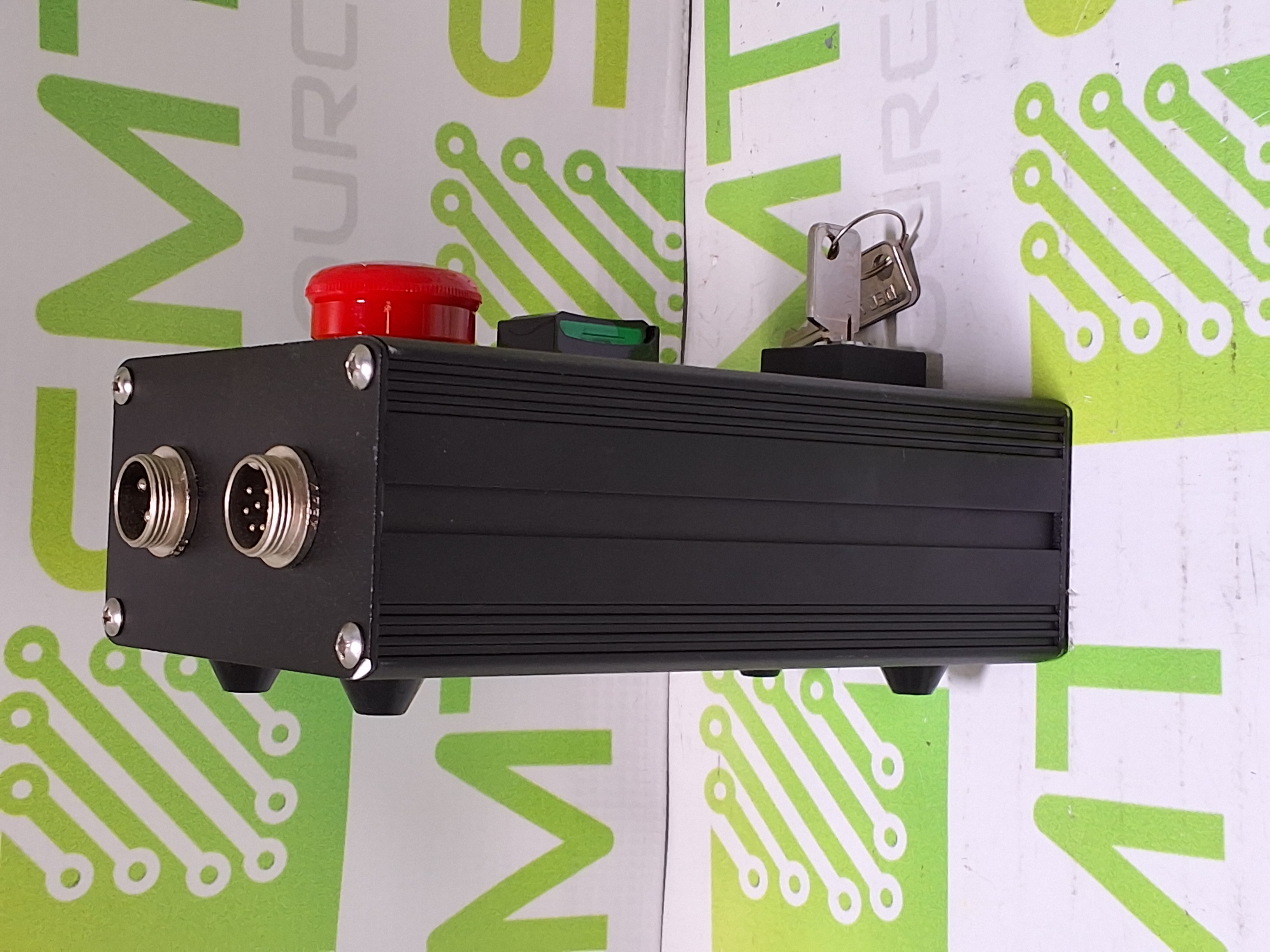 Used TOKYO ELECTRON EMERGENCY STOP/START/ RUN/TEACH OPERATOR CONTROL PANEL WITH KEYS