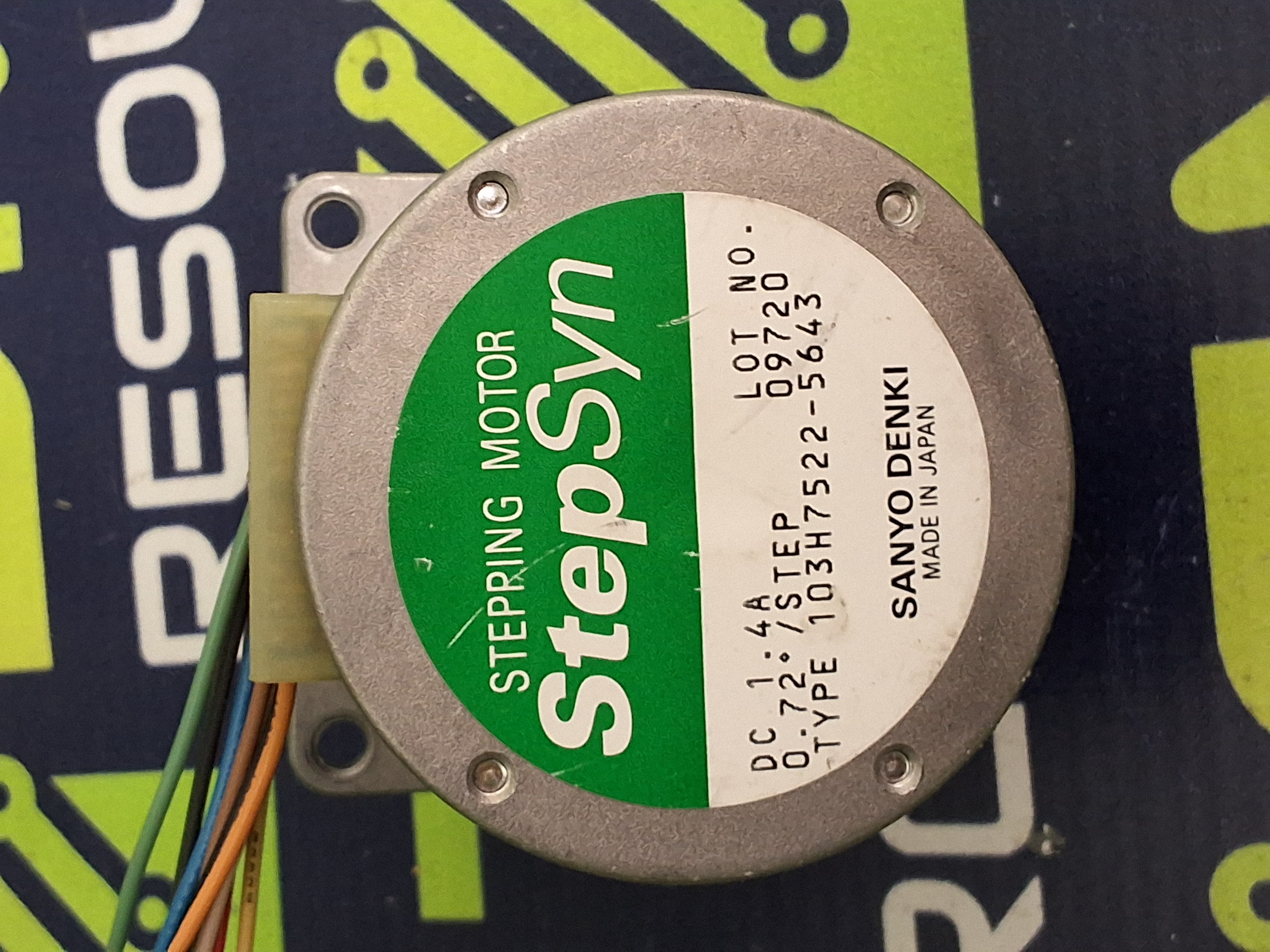 Used SANYO DENKI StepSyn 103H7522-5643 STEPPING MOTOR 0.72°/STEP 1.4A
