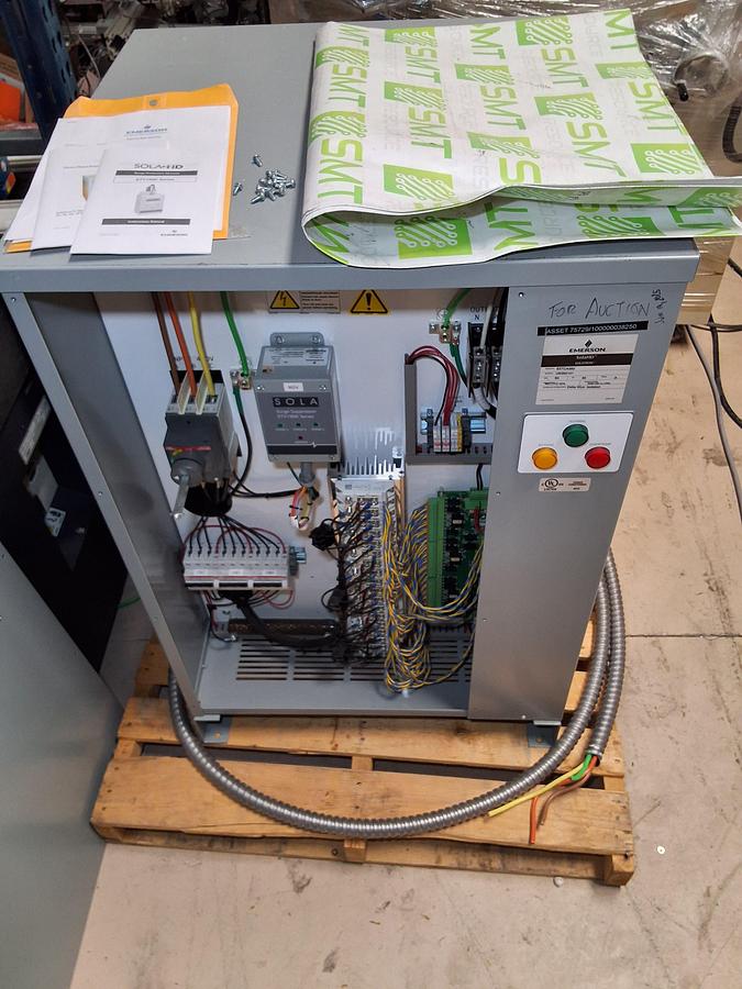 Used SOLATRON SolaHD EMERSON 63TCA350 3-PHASE POWER CONDITIONER & VOLTAGE REGULATOR 480VAC 50kVA - TESTED
