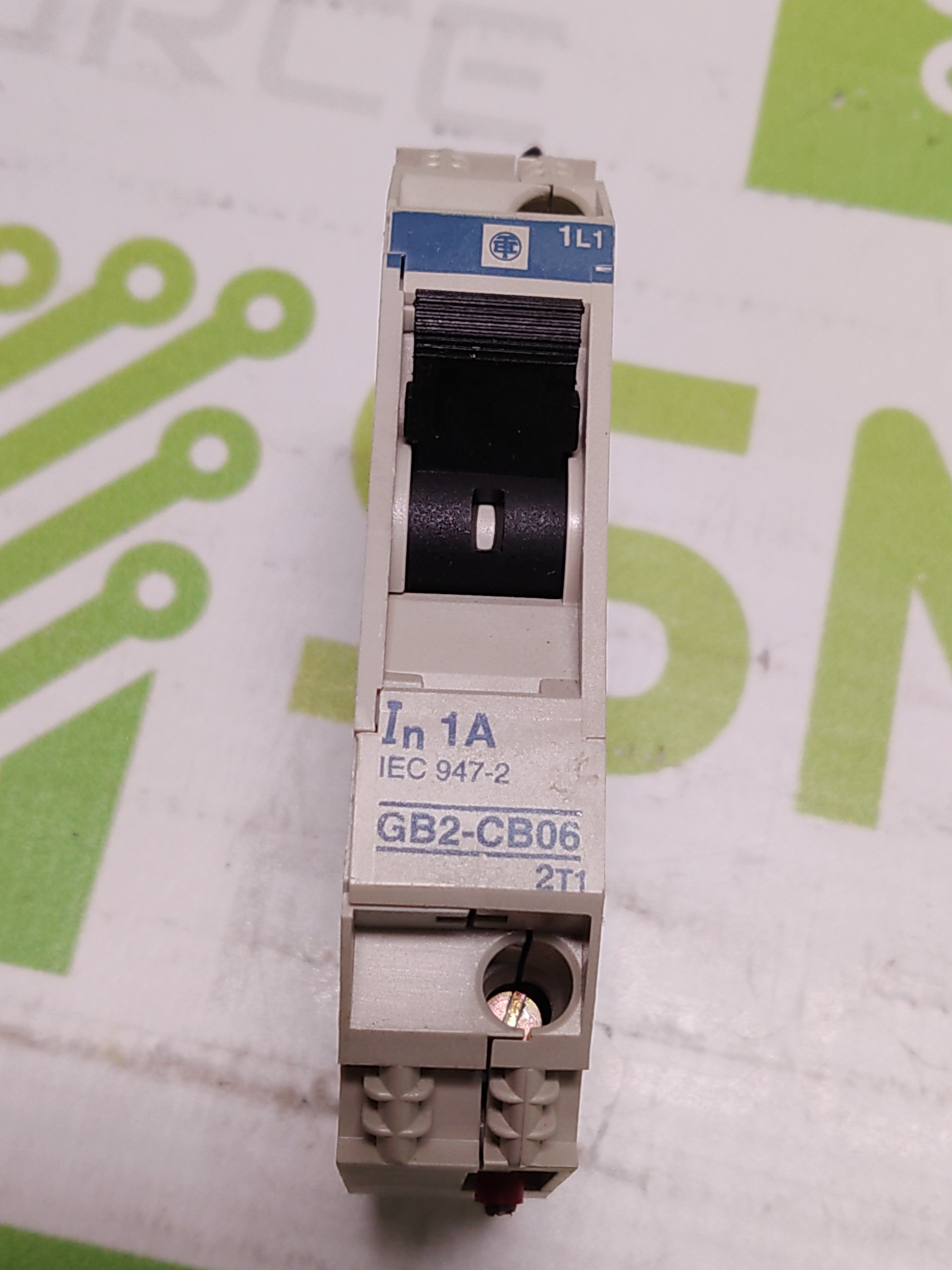 Used SCHNEIDER ELECTRIC TELEMECANIQUE GB2-CB06 1A 1-POLE CIRCUIT BREAKER