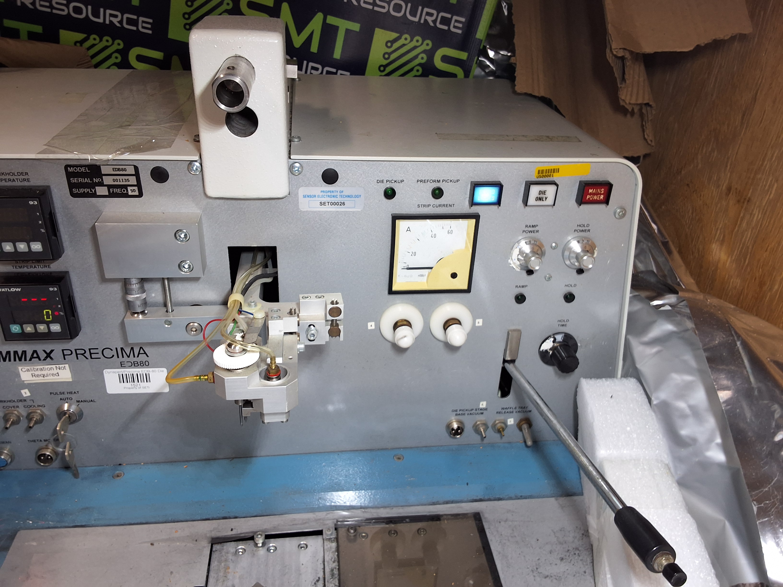 Used CAMMAX PRECIMA EDB80 PRECISION DIE BONDER WITH MICROSCOPE AND ACCESSORIES EDB80-P