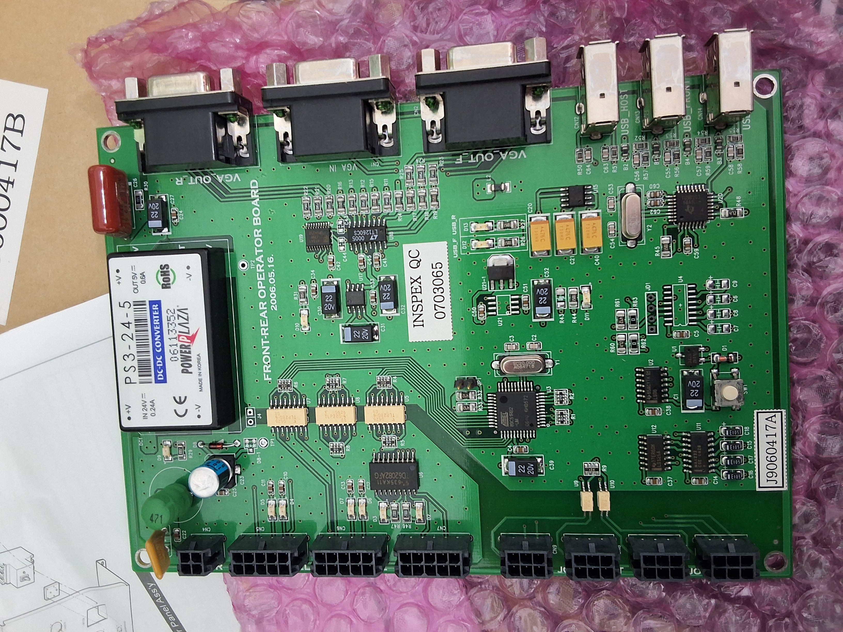SAMSUNG J90600417A / J90600417B FR OPERATE BOARD - FRONT-REAR OPERATOR BOARD - BRAND NEW