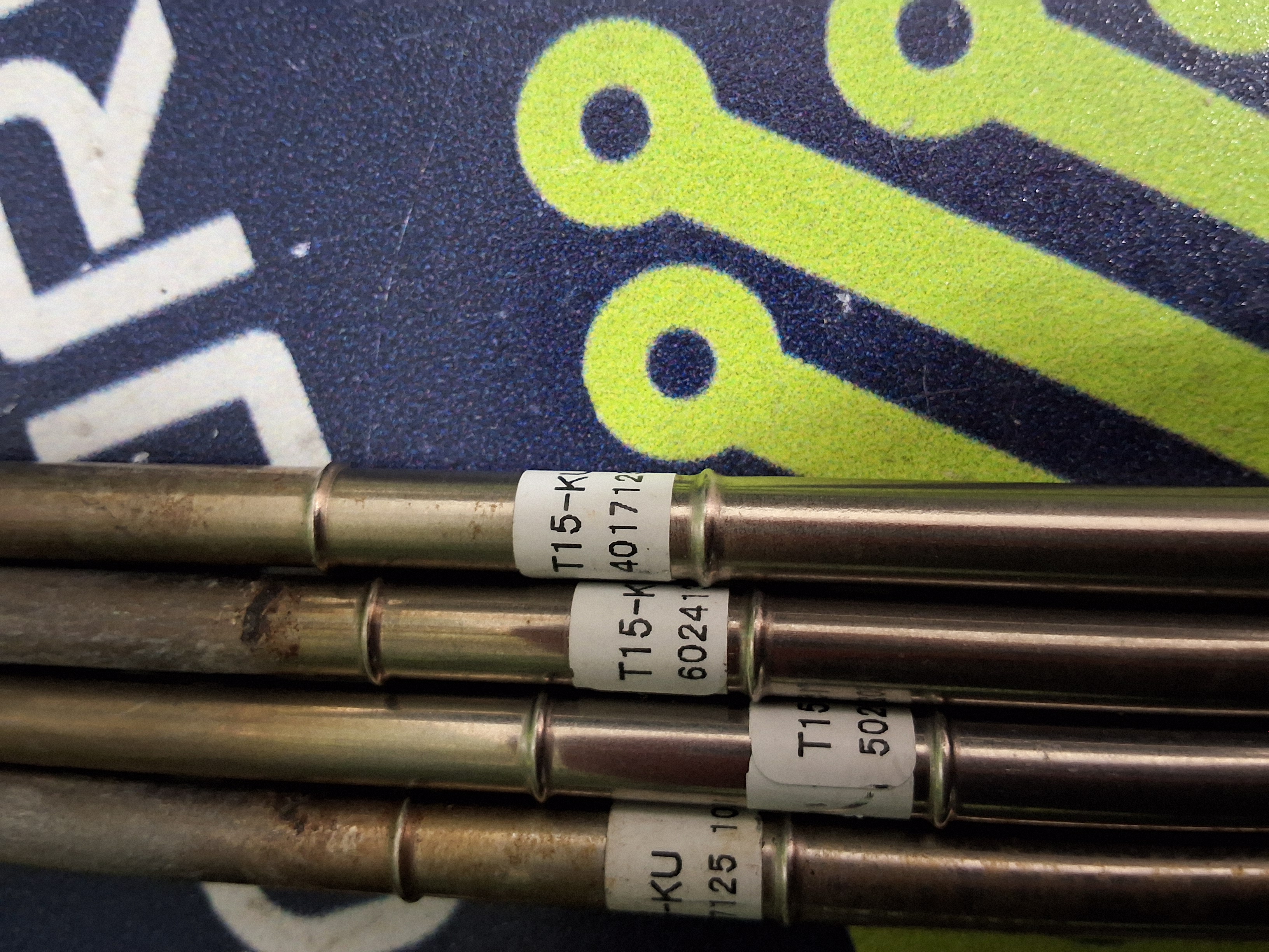 Used HAKKO T15-KU SOLDERING TIP; KNIFE 3 x 11mm - LOT OF 8 - 
