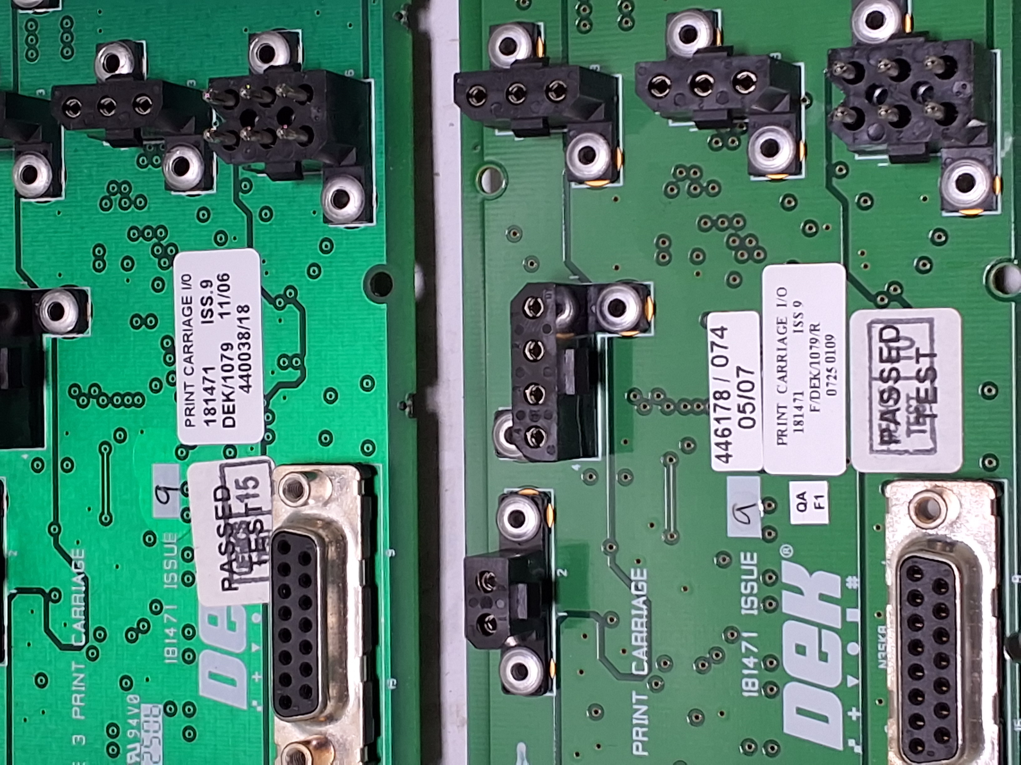 Used DEK 181471 PRINT CARRIAGE I/O CIRCUIT BOARD