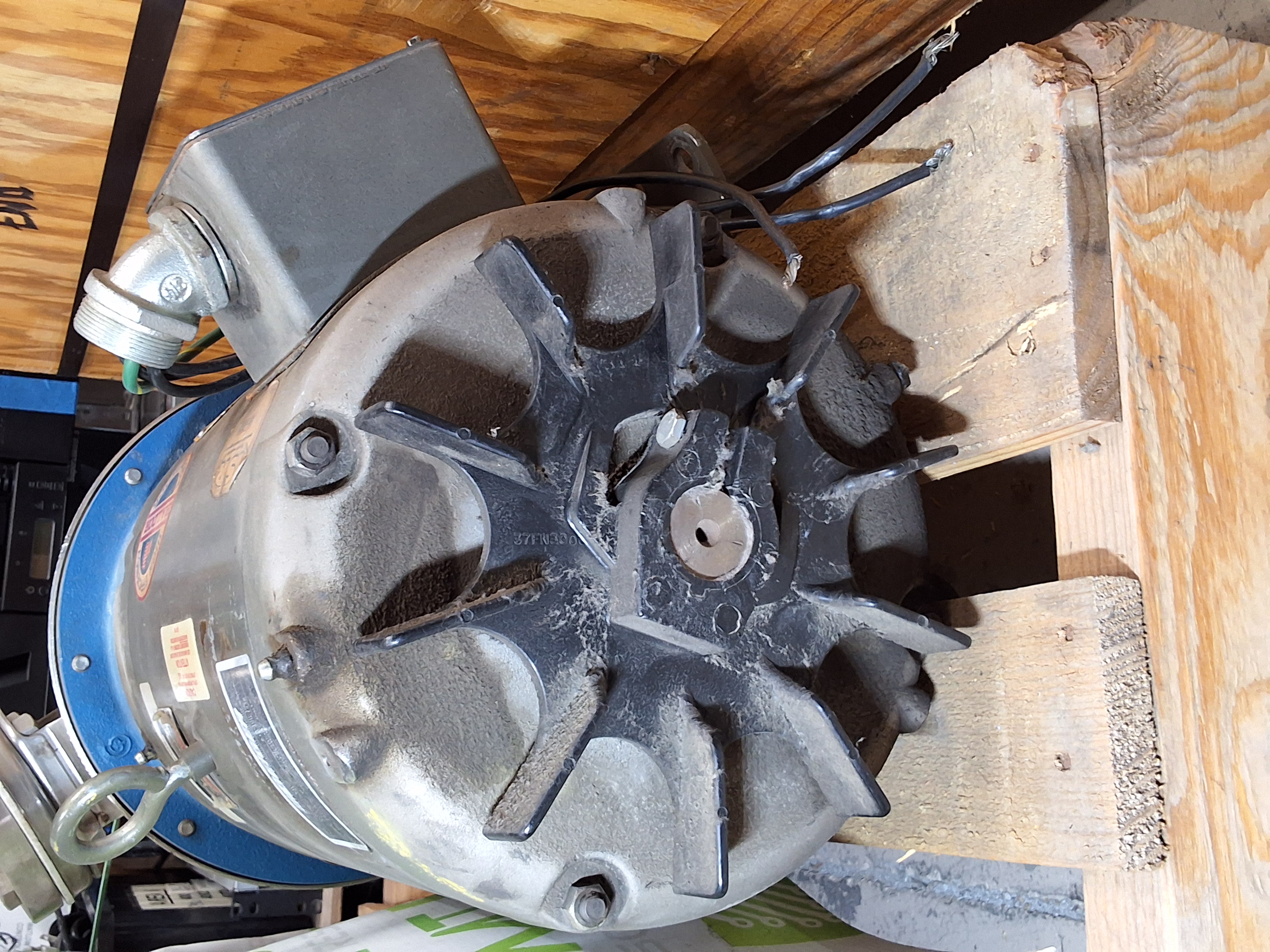 Used BALDOR JMM3711T INDUSTRIAL MOTOR 10HP, 3450RPM, 230/460V, 3PHASE, 215JM Frame, 60Hz