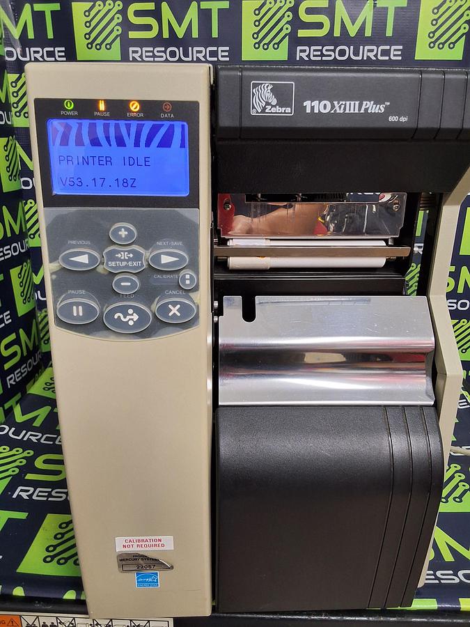 Used ZEBRA 110Xi4 INDUSTRIAL THERMAL TRANSFER BARCODE LABLE PRINTER