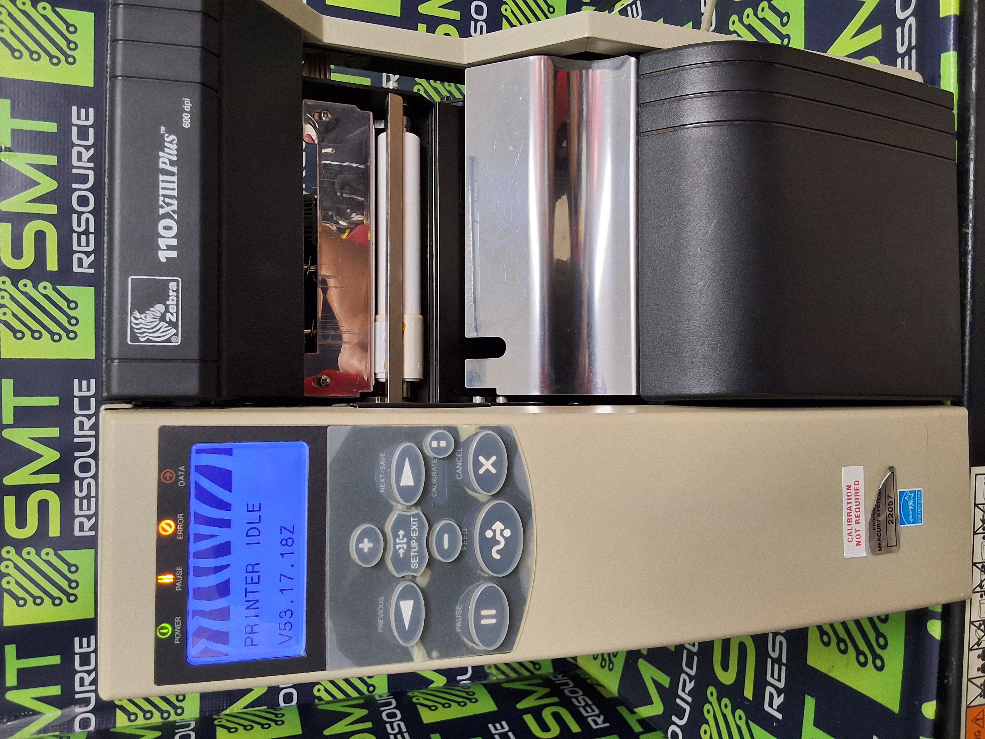 Used ZEBRA 110Xi4 INDUSTRIAL THERMAL TRANSFER BARCODE LABLE PRINTER