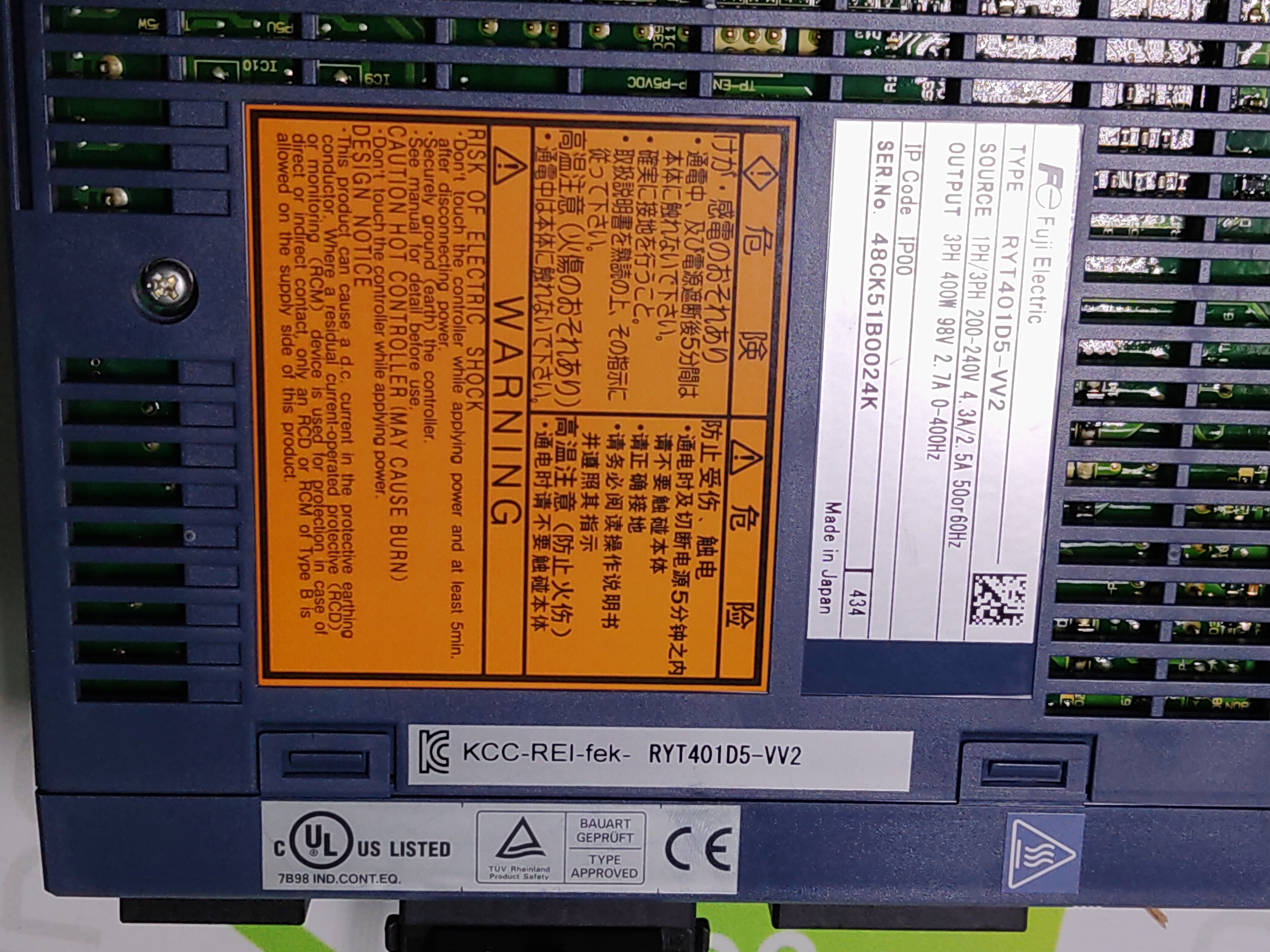 Used FUJI ELECTRIC FALDIC ALPHA 5 RYT401D5-VV2