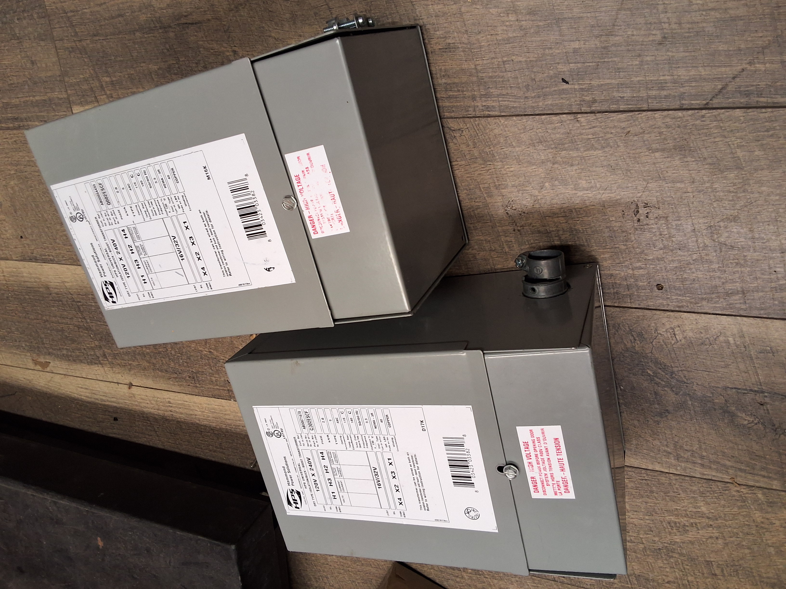 Used HAMMOND POWER SOLUTIONS Q002ESCF BOOST TRANSFORMER 120/240V 50/60Hz