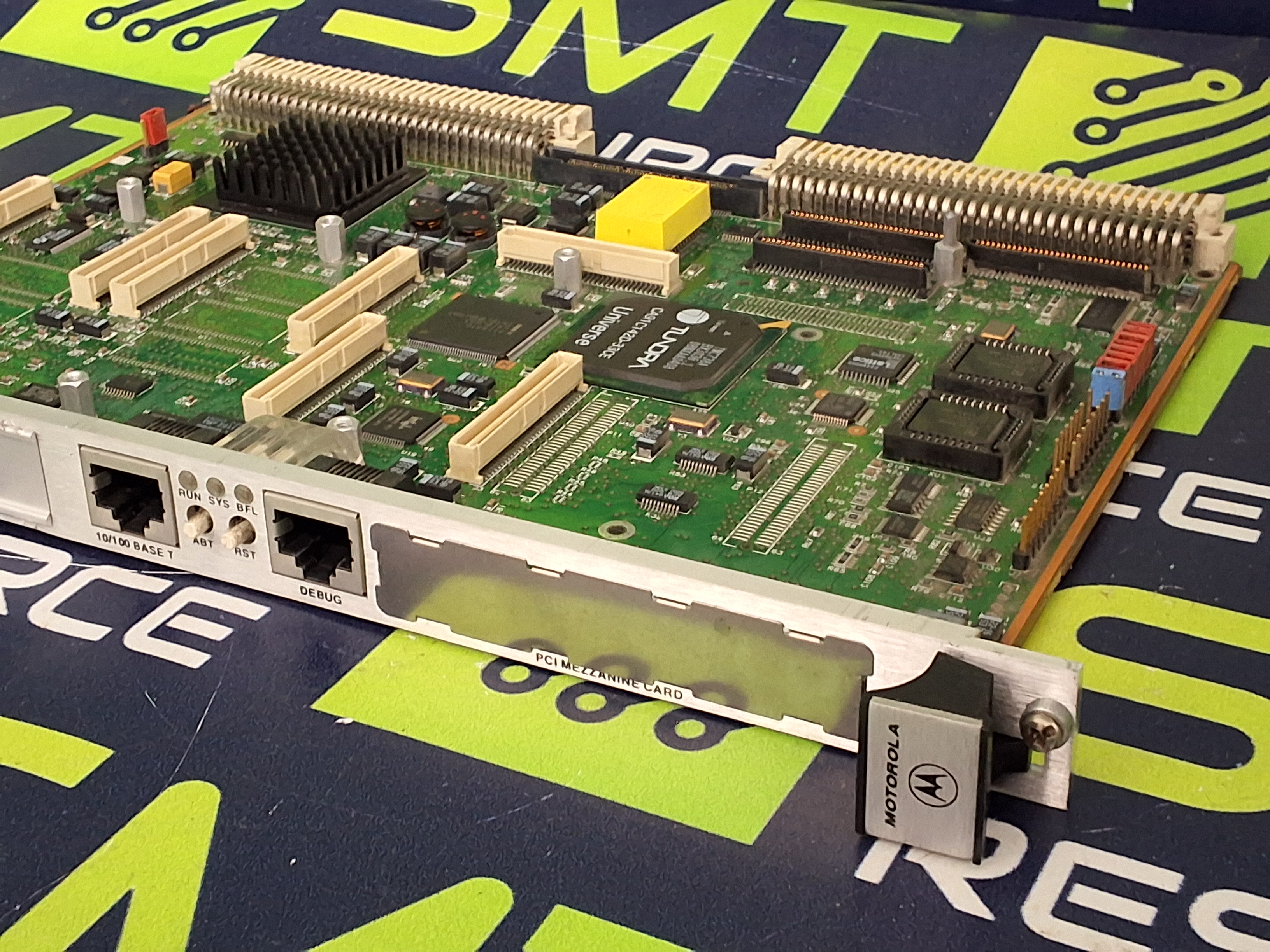 Used MOTOROLA MCOS 84-W8403F01D ETHERNET VMEbus CIRCUIT CARD 01-W3403F03J