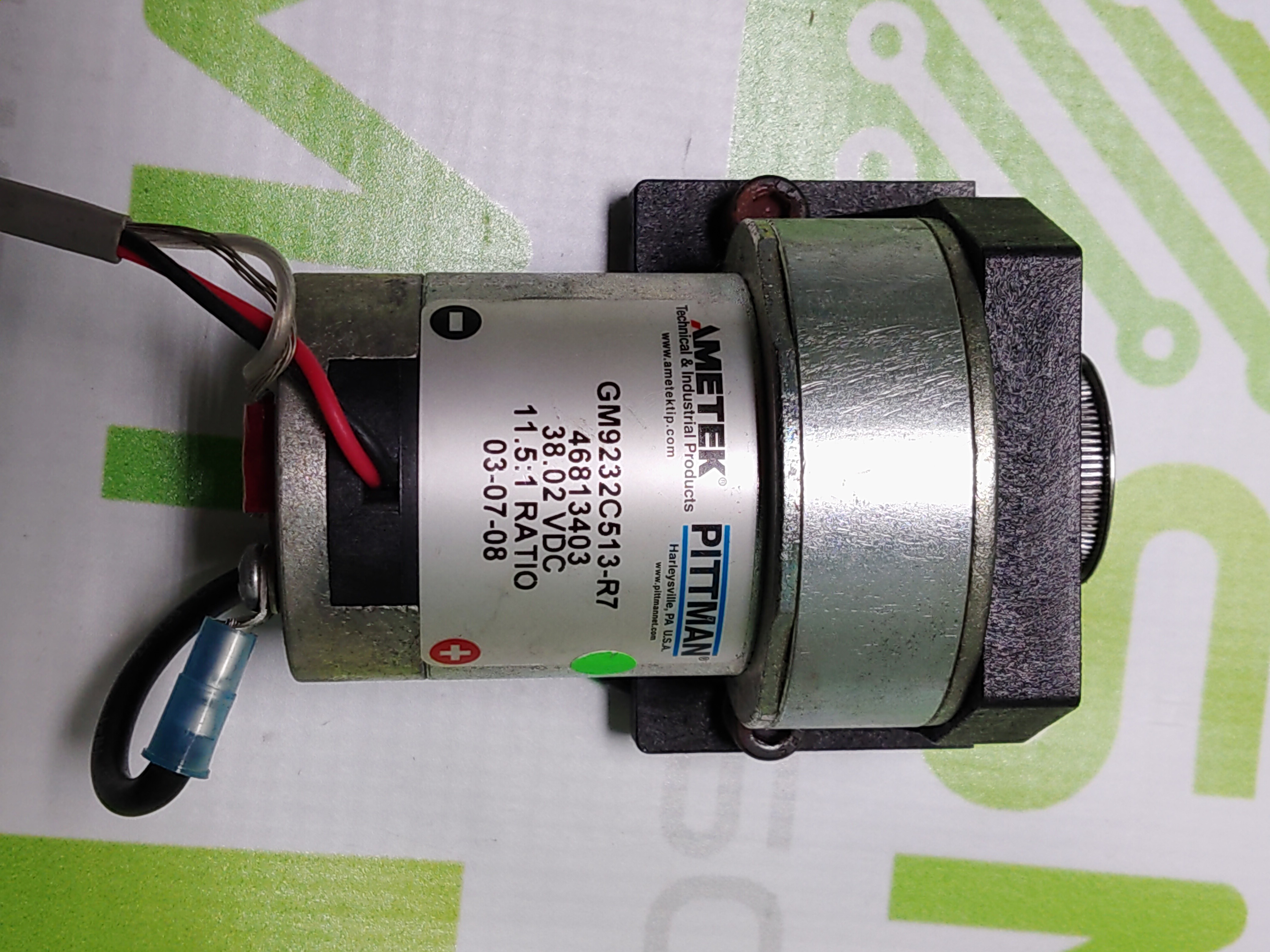 Used AMETEK PITTMAN GM9232C513-R7 46813403 38.02 vdc 11.5:1