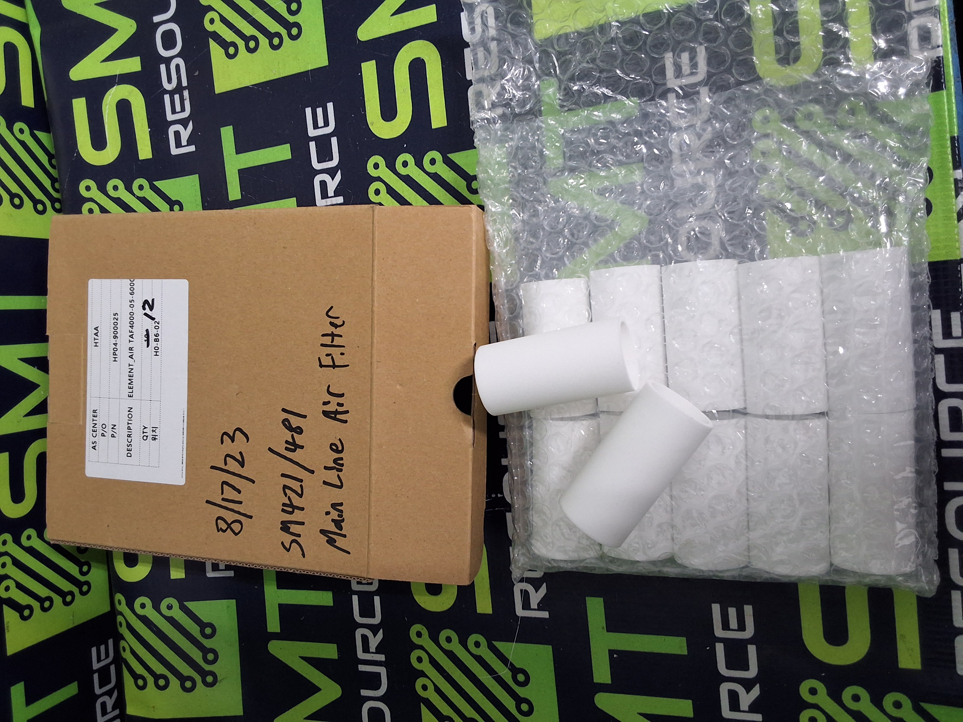ELEMENT_AIR HP04-900025 MAIN LINE AIR FILTER FOR SM421/SM481 SMT MACHINES - LOT OF 12 - BRAND NEW