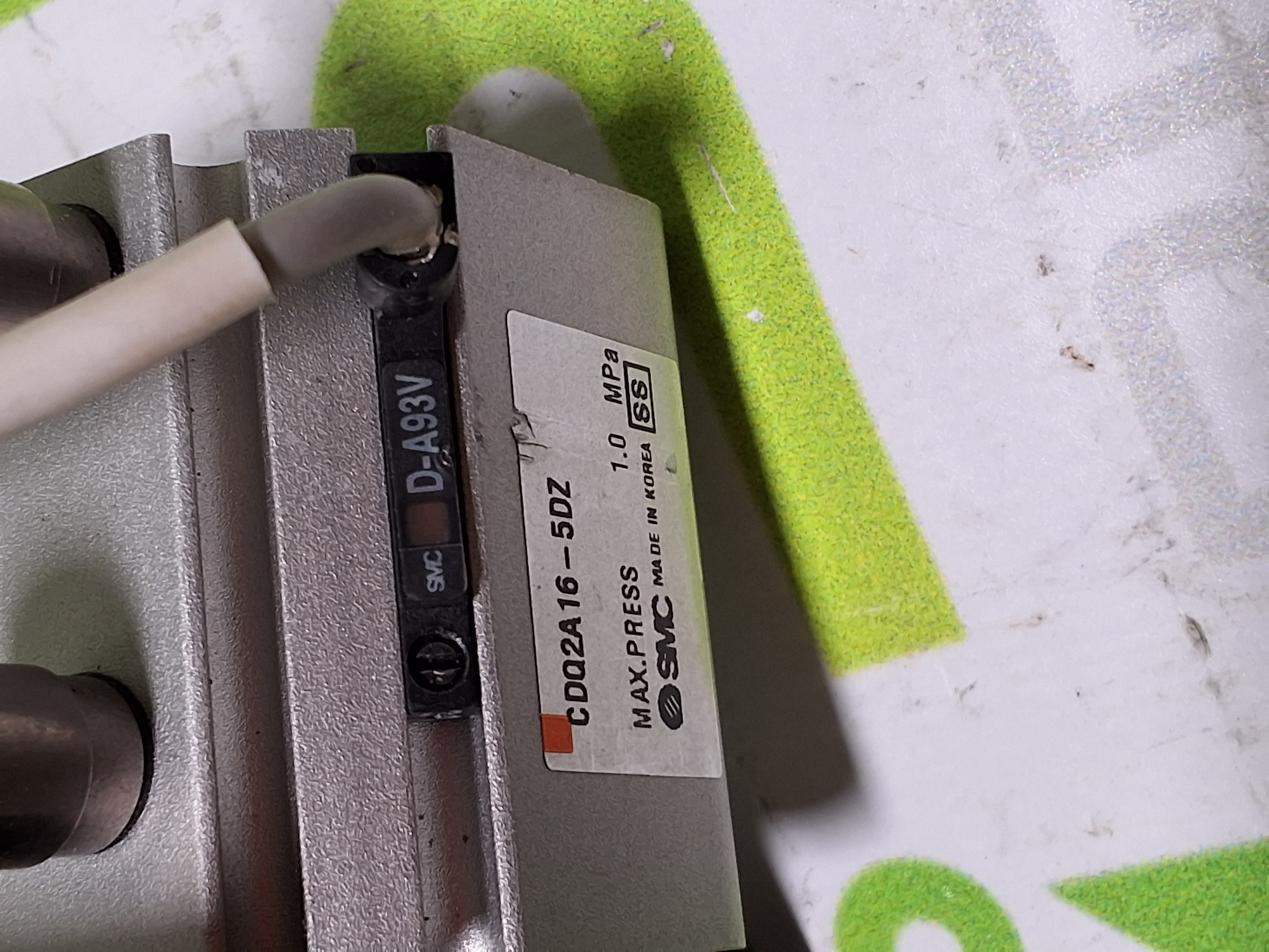 Used SMC CDQ2A16-5DZ COMPACT CYLINDER 