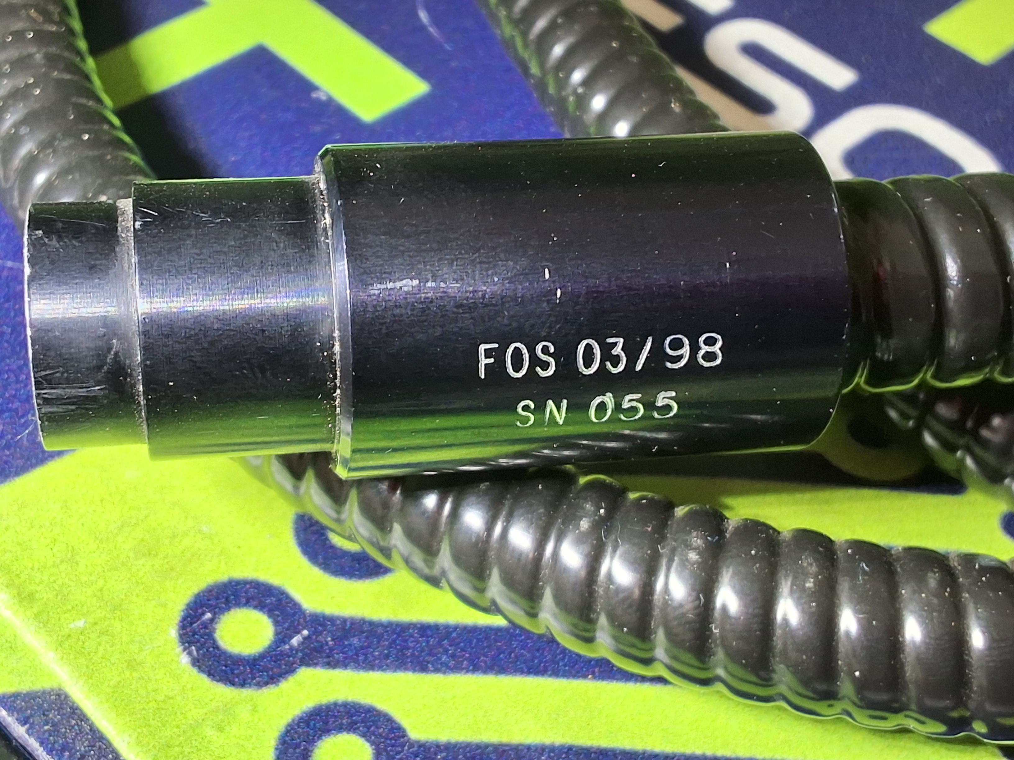 Used FOSTEC FOS 03/98 FIBER OPTIC CABLE ASSEMBLY SN 055