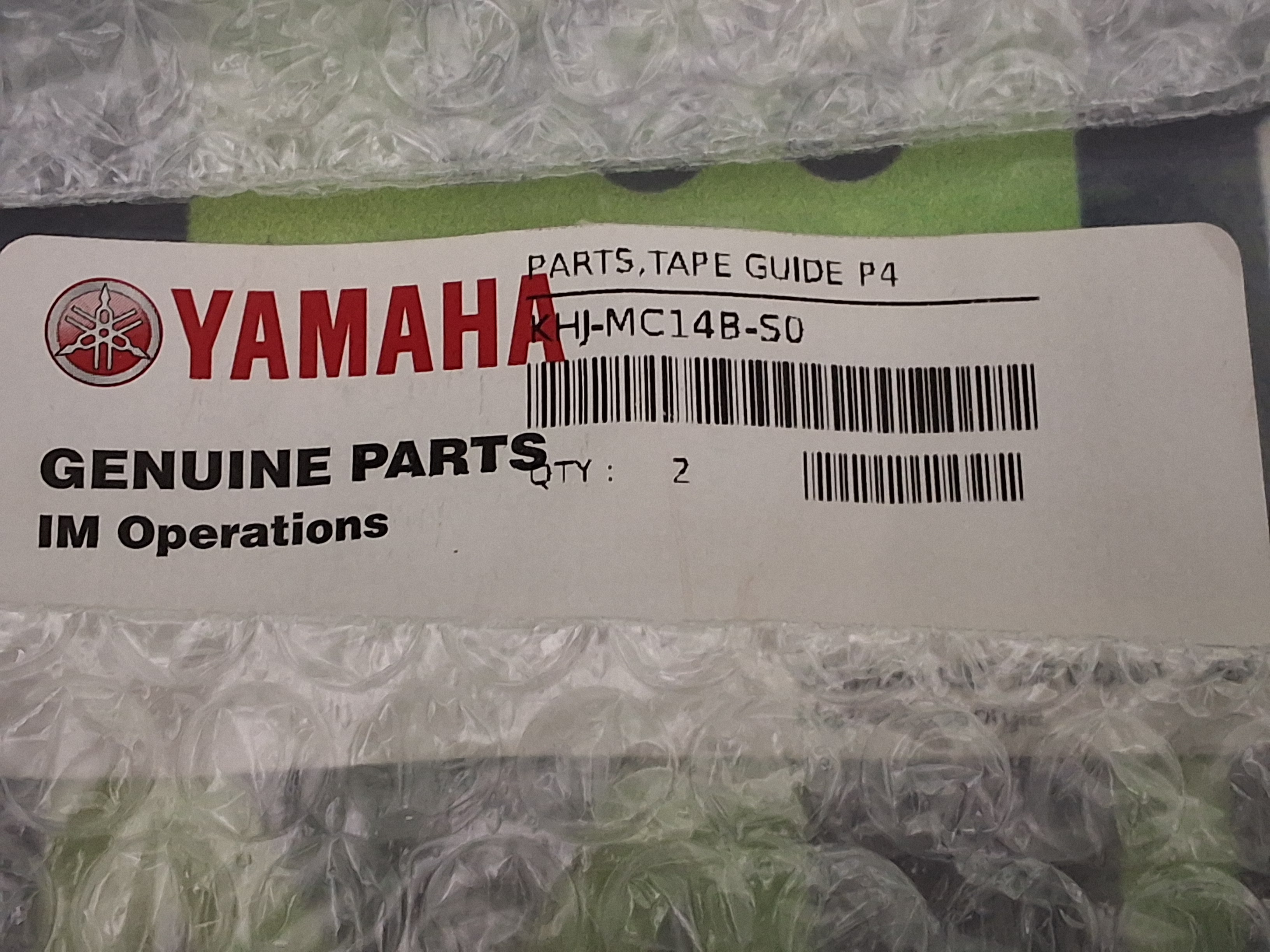 YAMAHA KHJ-MC14B-S0 TAPE GUIDE P4 4mm - LOT OF 2 - BRAND NEW