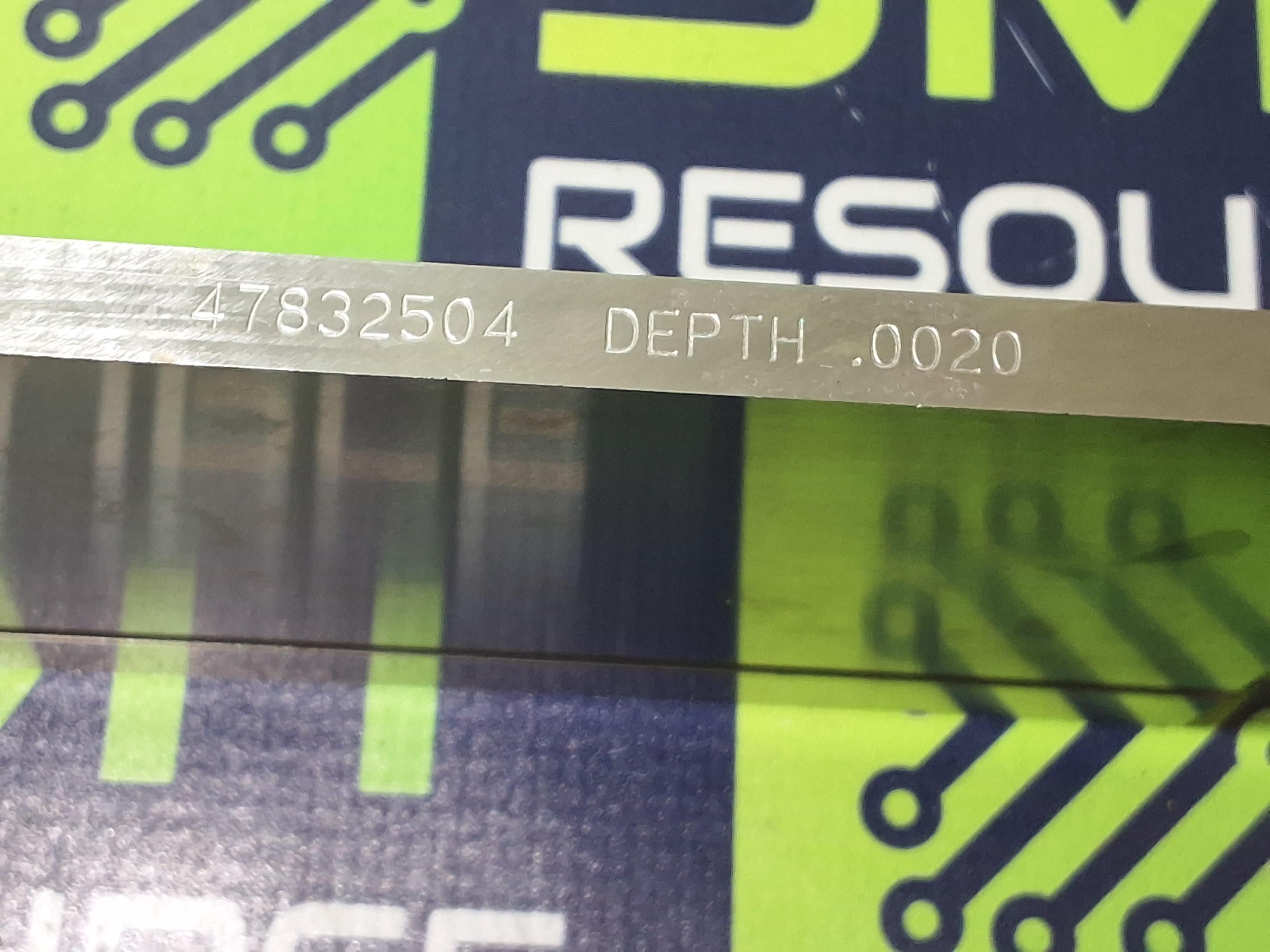 Used UNIVERSAL INSTRUMENTS 47832508 DEPTH .0040 CALIBRATION PLATE