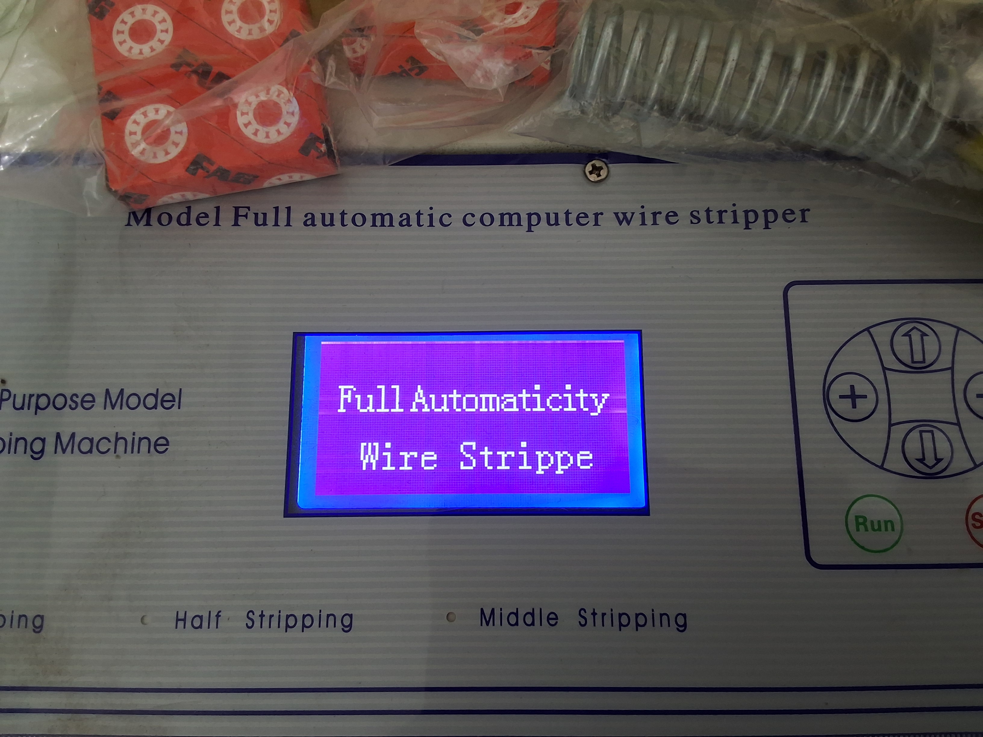 Used MODEL FULL AUTOMATIC COMPUTER WIRE STRIPPER WITH PARTS & ACCESSORIES