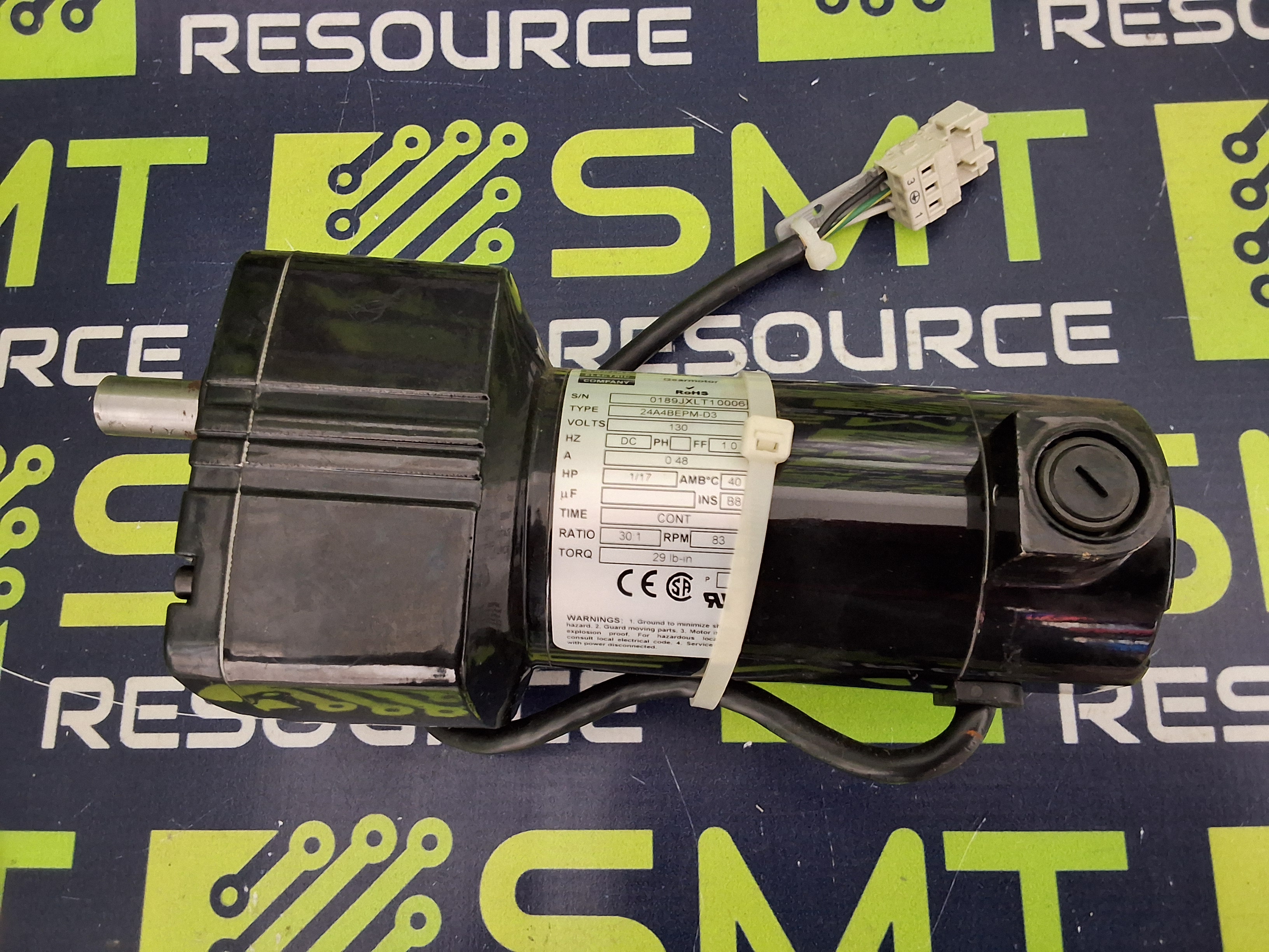 Used BODINE 24A4BEPM-D3 DC GEARMOTOR 130V 30:1 RATIO