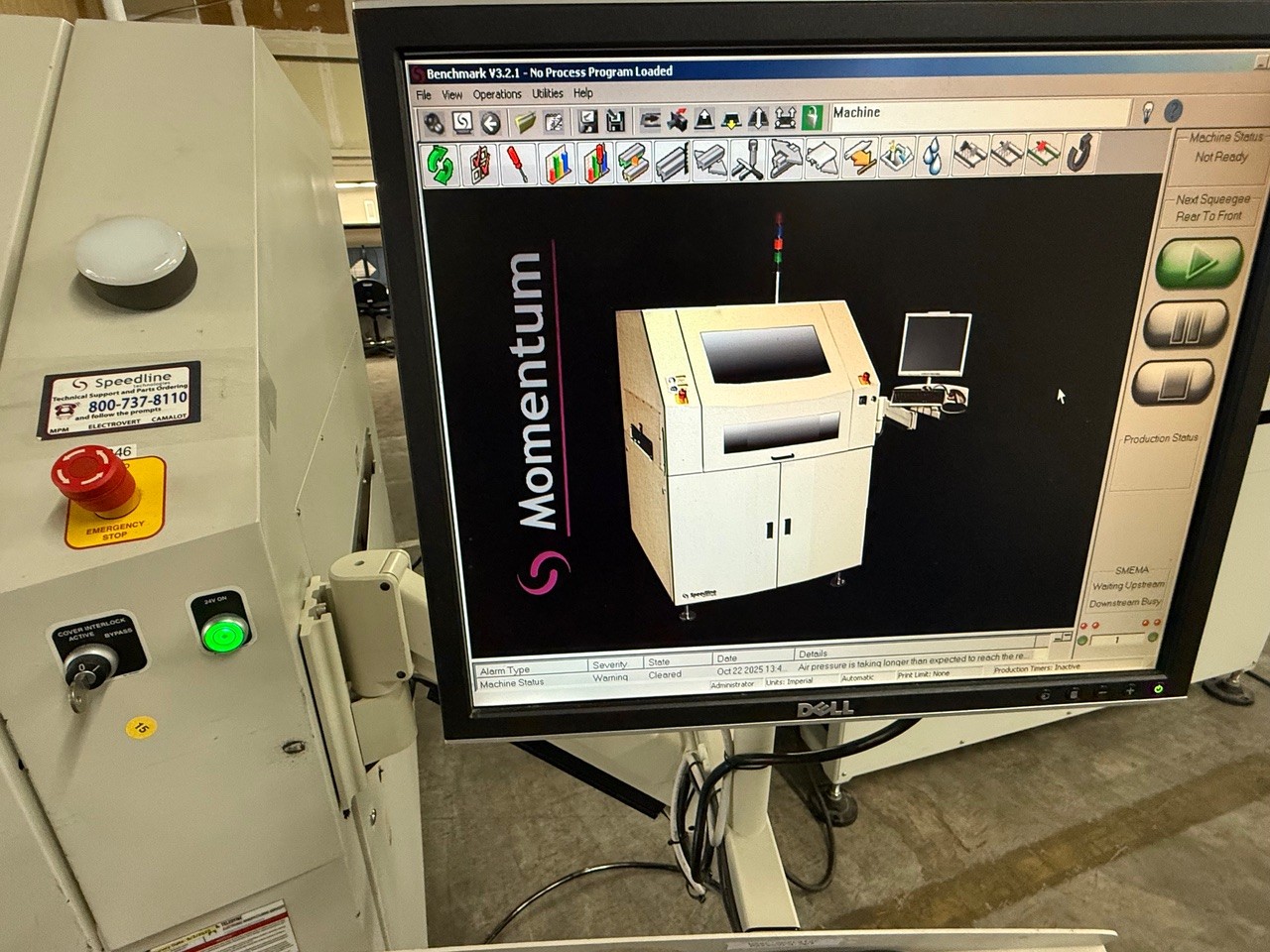 Used 2010 MPM Speedline Momentum Stencil Printer