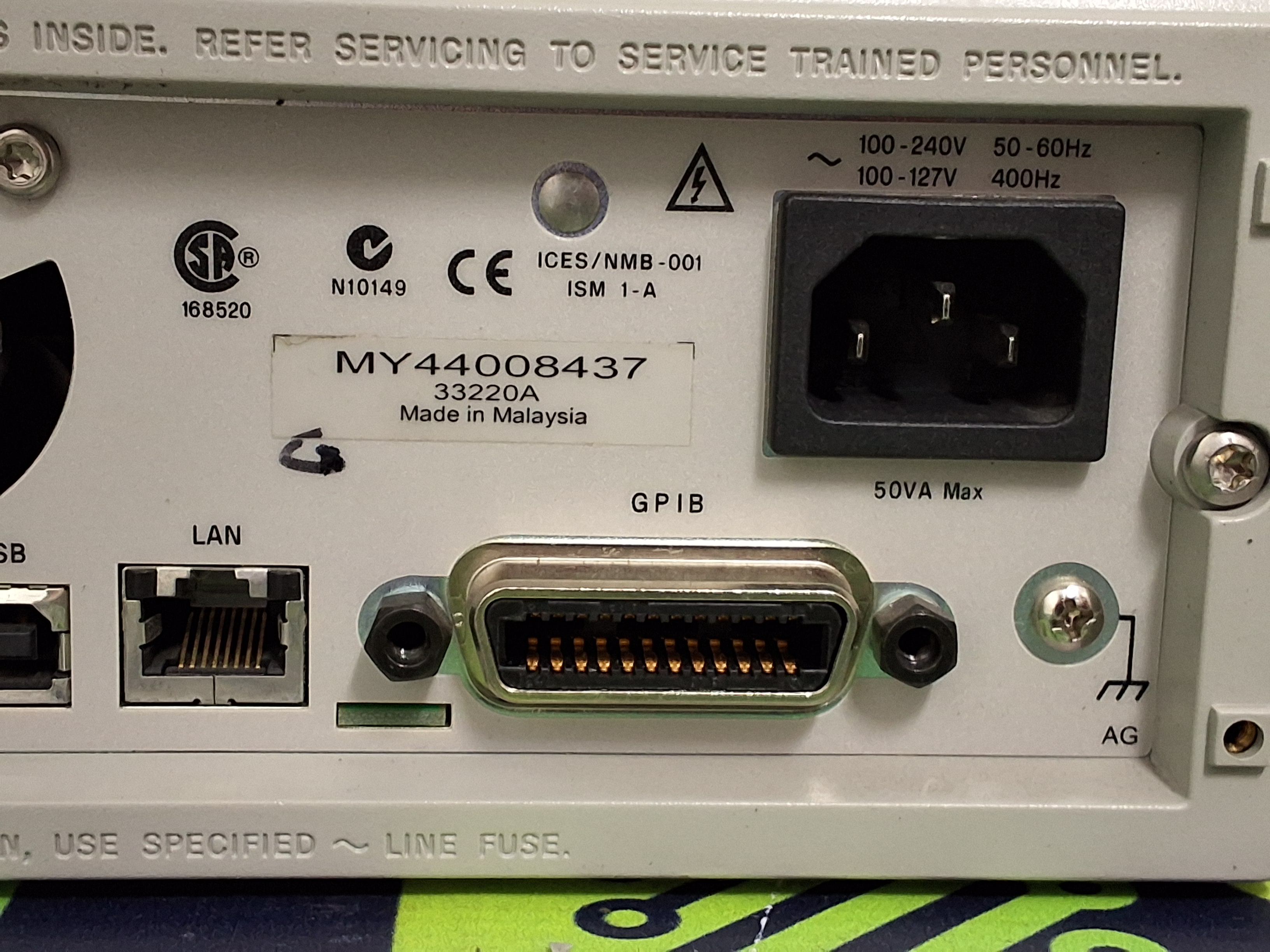 Used HP AGILENT / KEYSIGHT 33220A 20MHz FUNCTION / ARBITRARY WAVEFORM GENERATOR - TESTED & WORKING
