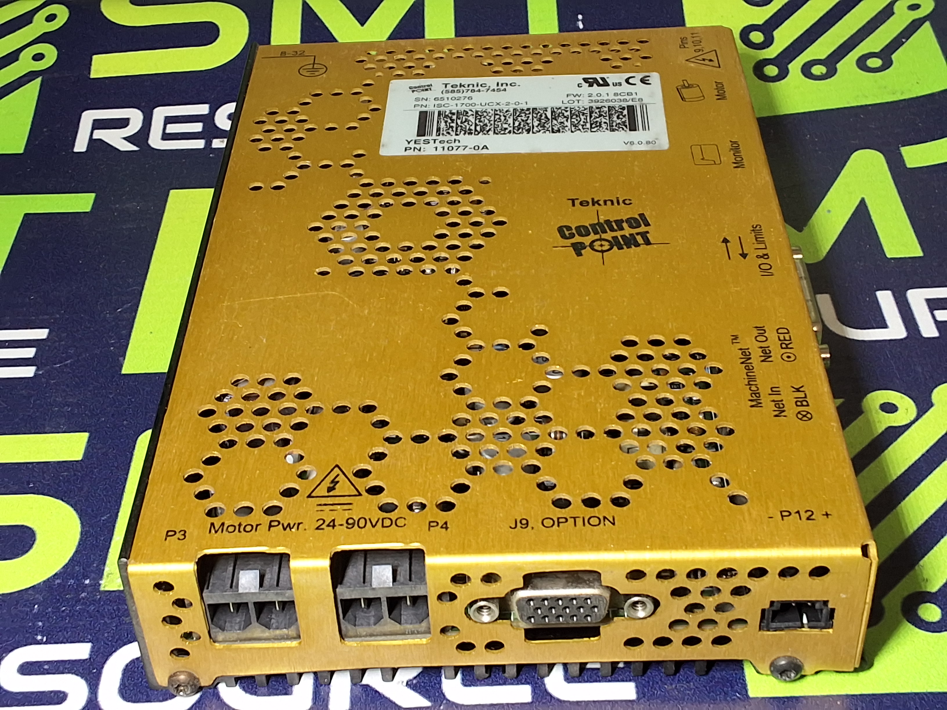 Used NORDSON TEKNIC ISC-1700-UCX-2-0-1 INTEGRATED SERVO CONTROLLER 11077-0A