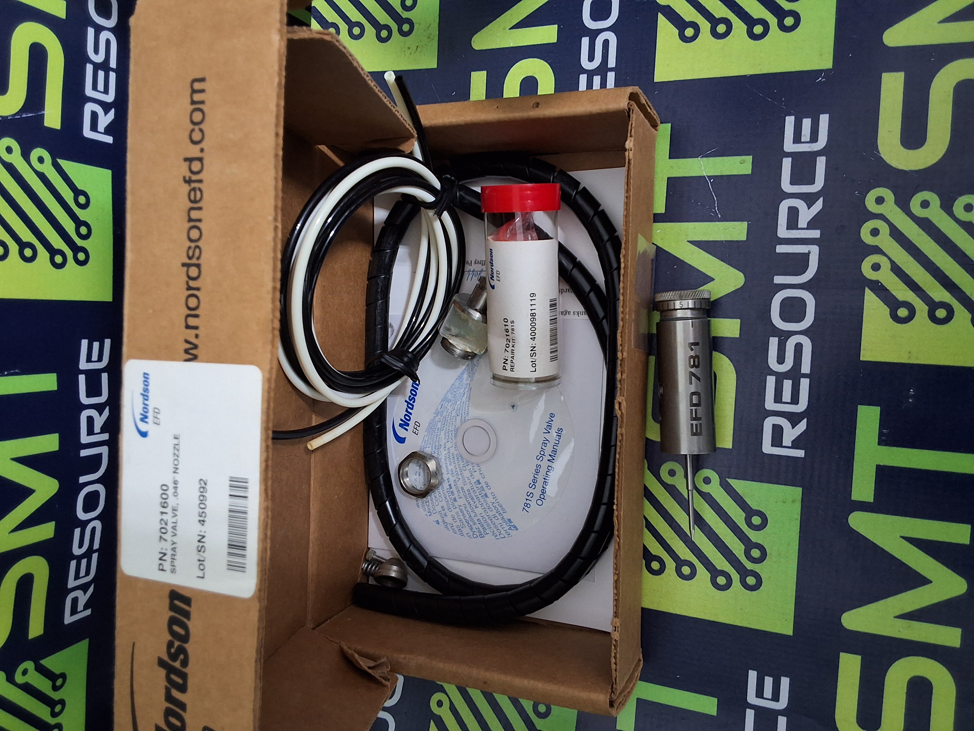 Used NORDSON EFD 781 AIR PRESSURE VALVE ASSEMBLY 70PSI (4.8 BAR) 7021600