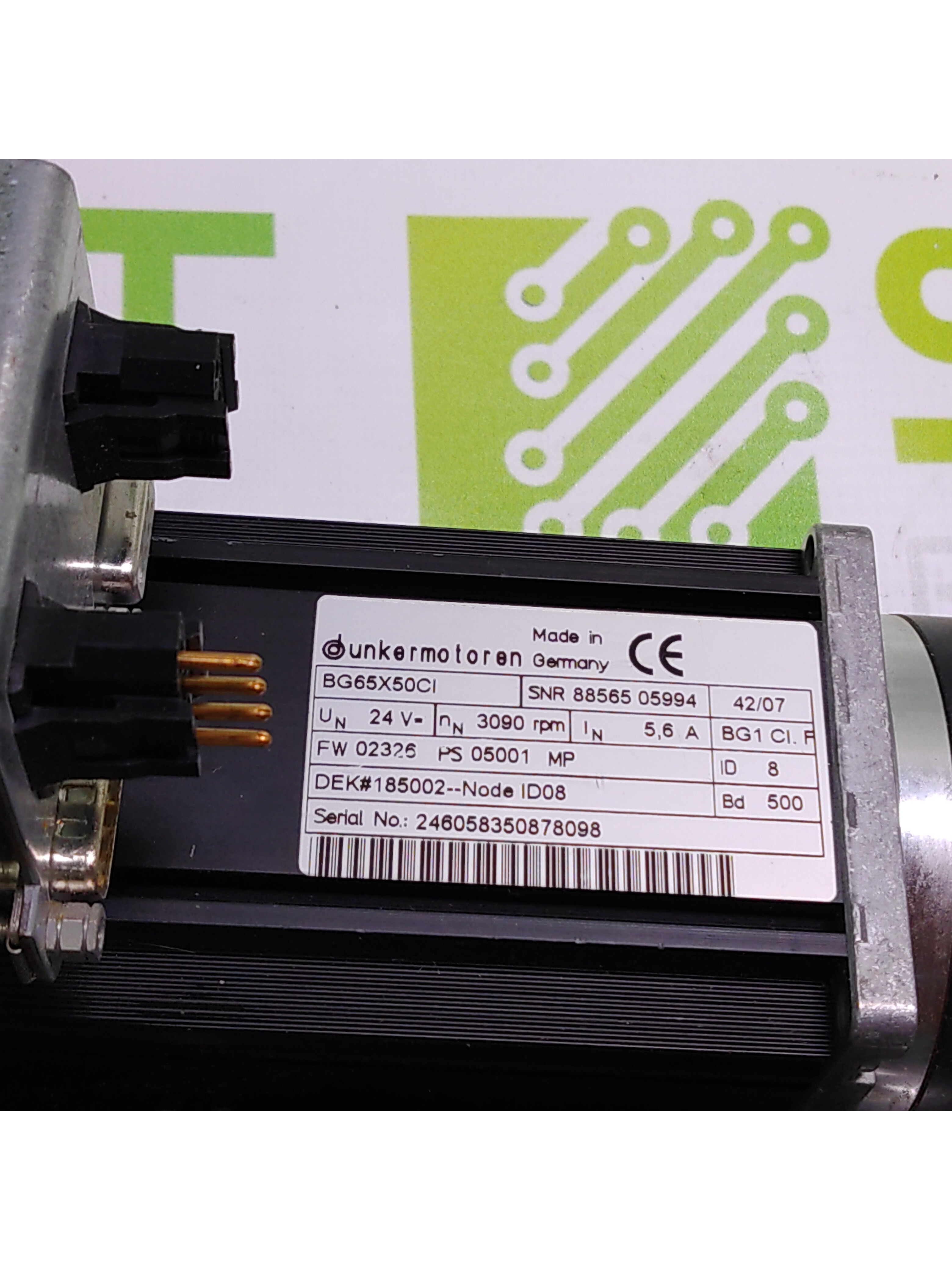 Used Dunkermotoren Bg65X50Ci Motor With Gpl65 Gear Reducer