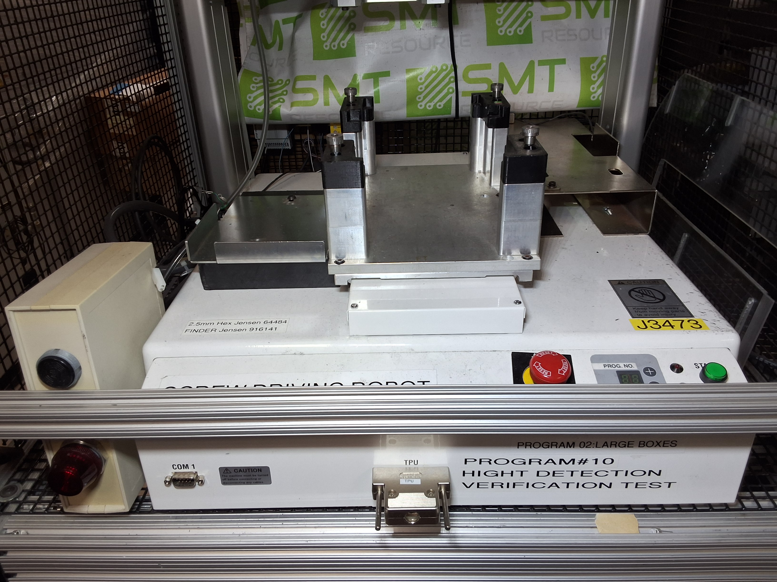 Used JANOME JR 2300NE SCREW DRIVING ROBOT DISPENSING SYSTEM WITH ROLLING CAGE JR2303NE