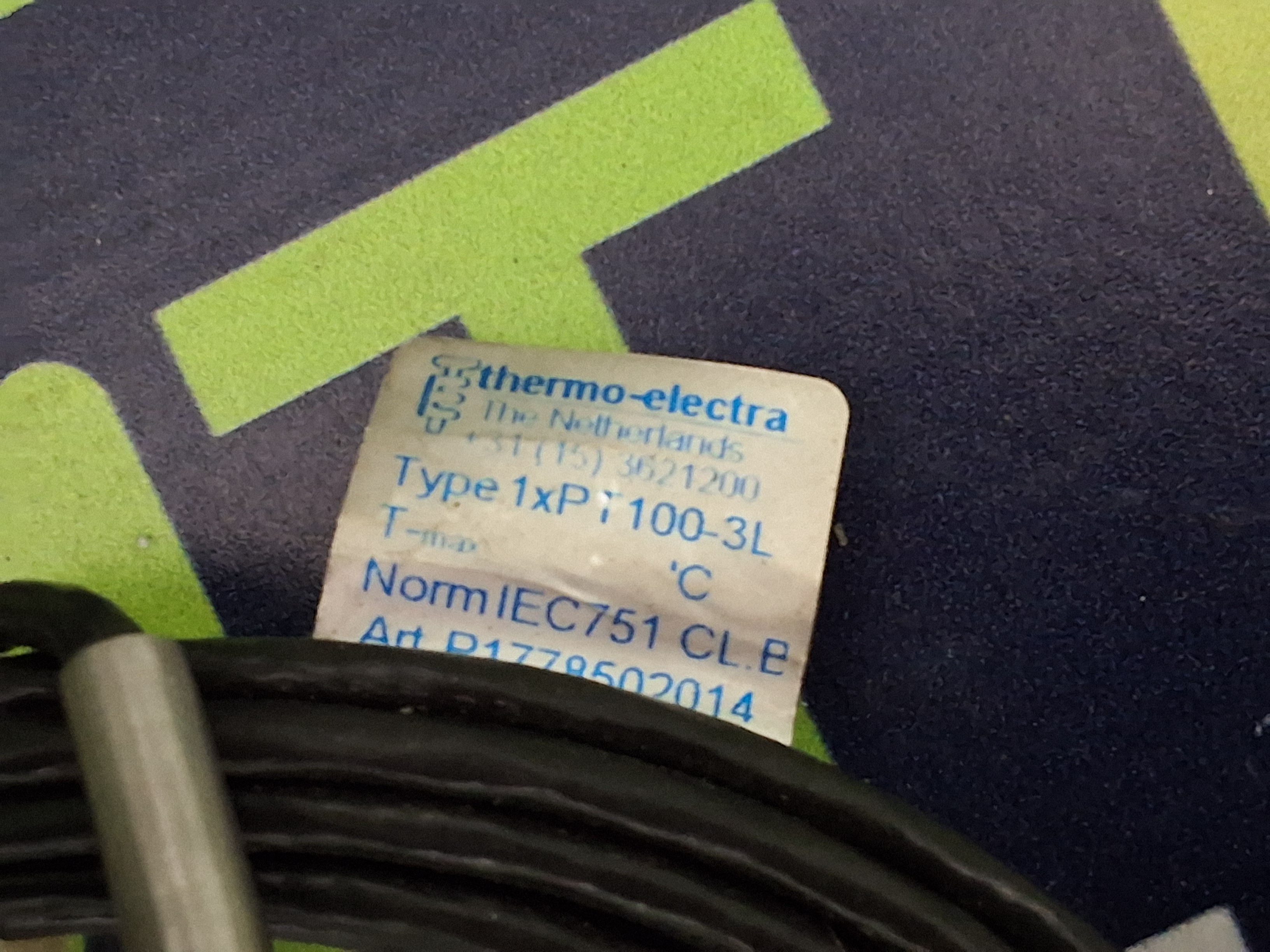 Used THERMO-ELECTRA - TYPE 1xPt100-3L RTD TEMPERATURE SENSOR