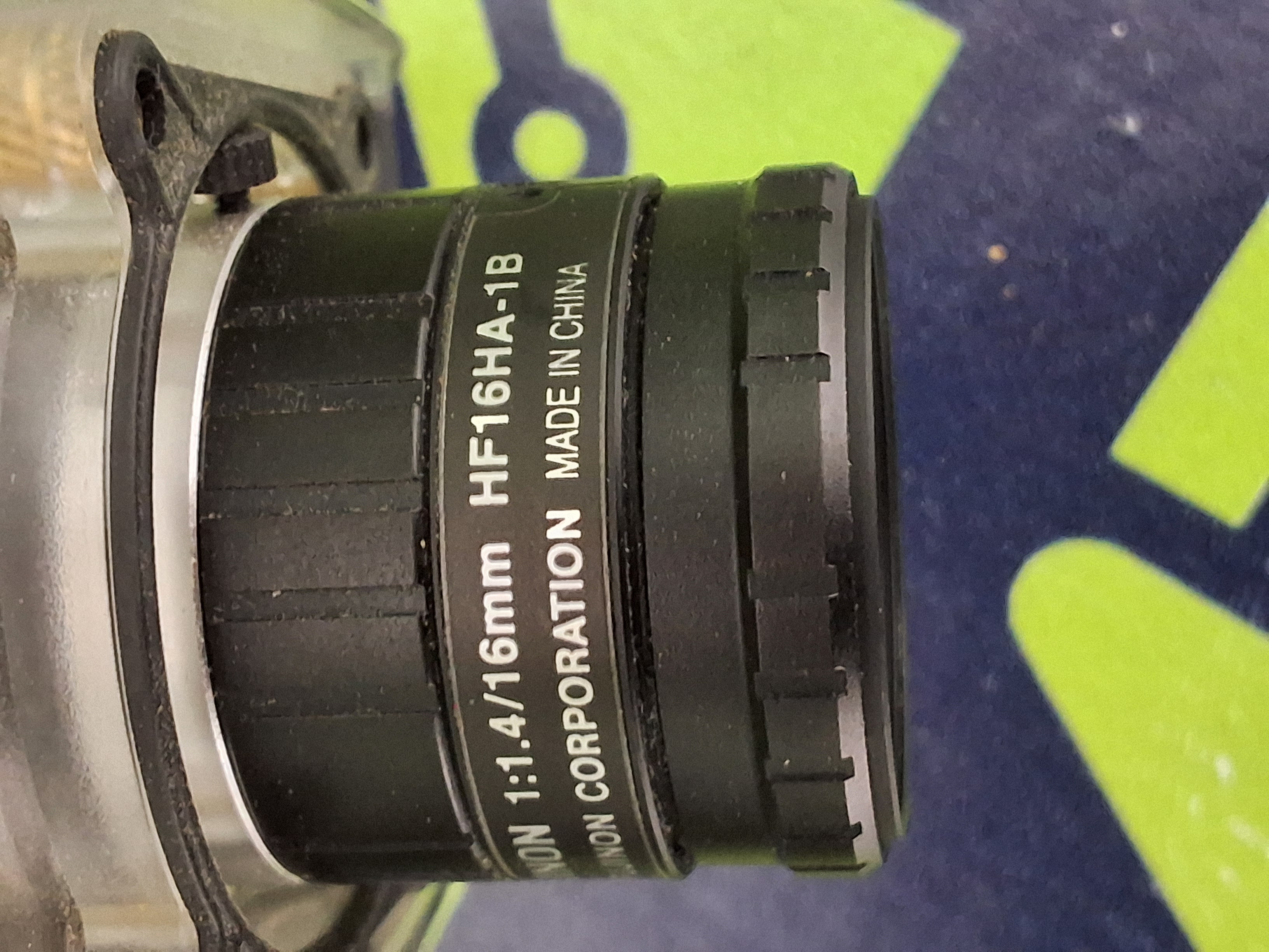 Used COGNEX 821-0071-1R D BARCODE SCANNER WITH FUJINON HF16HA-1B