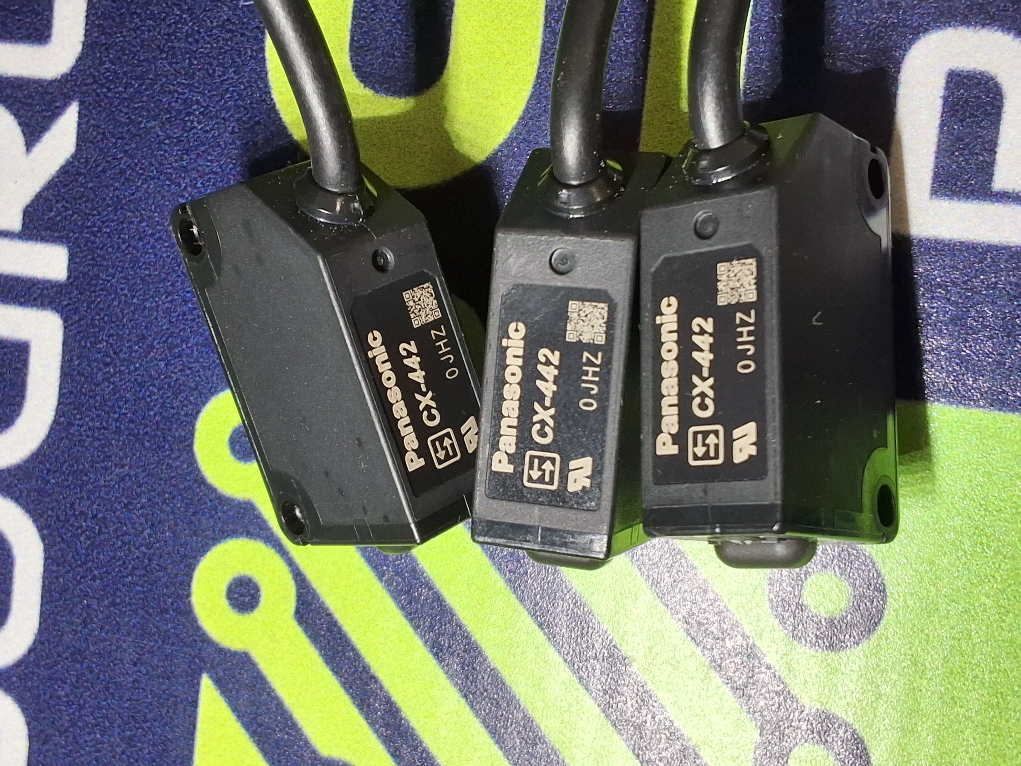 Used PANASONIC CX-442 PHOTOELECTRIC SENSOR SWITCH - LOT OF 3