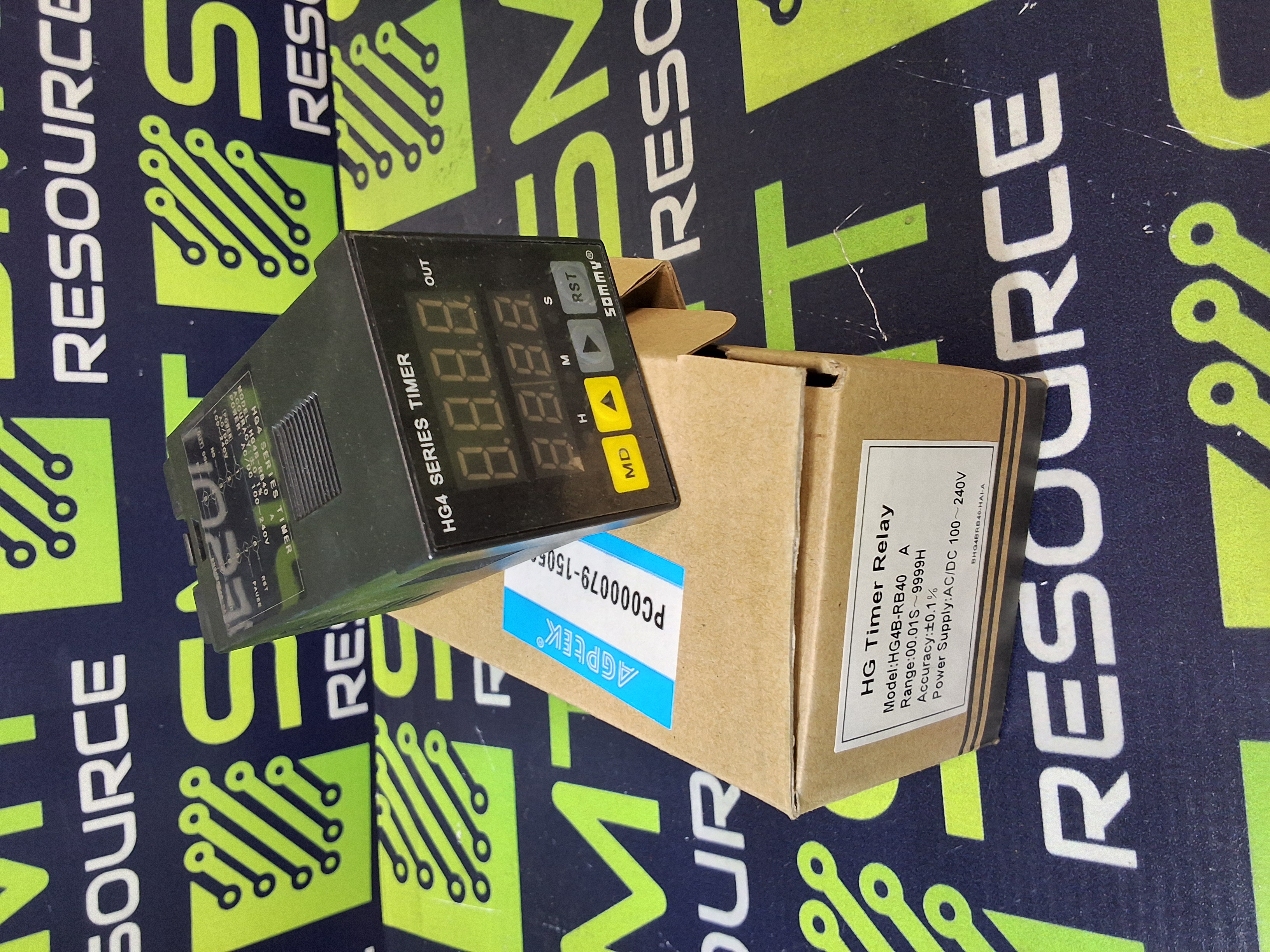 SOMMY HG4B-RB40 4-DIGIT PROGRAMMABLE GENERAL-PURPOSE TIMER RELAY 100-240V - BRAND NEW