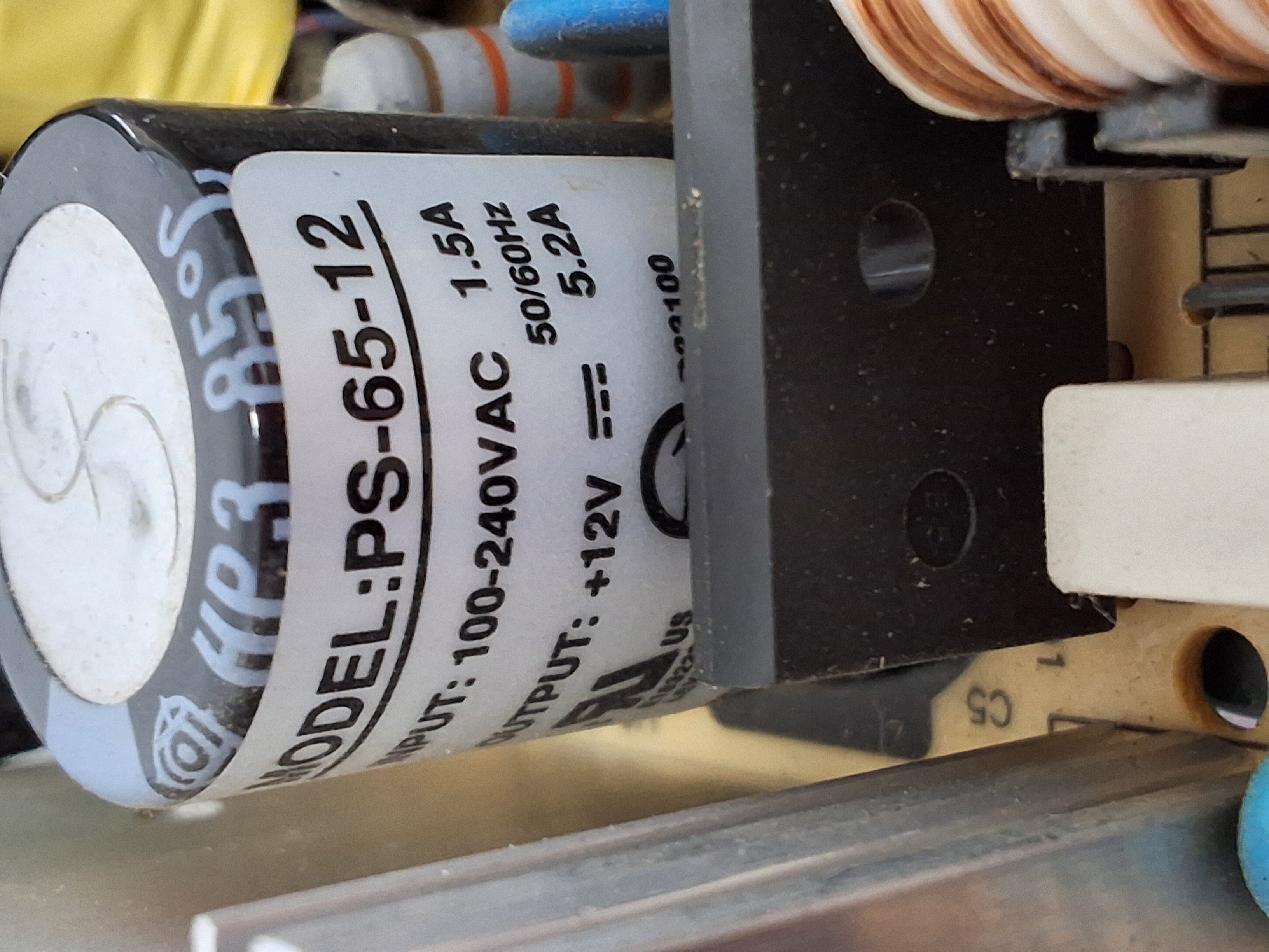 Used MEAN WELL PS-65-12 POWER SUPPLY 