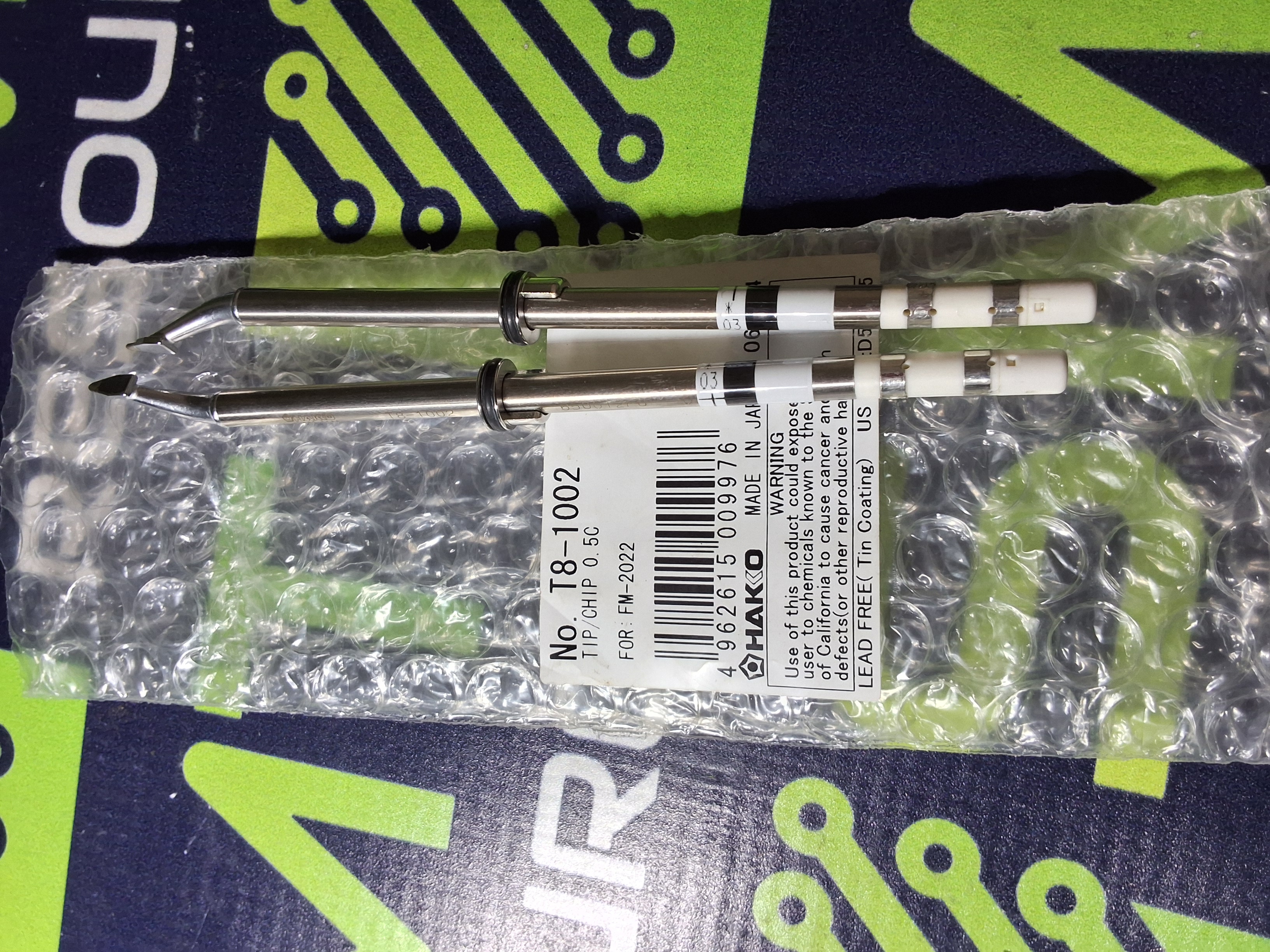 HAKKO T8-1002 SOLDERING TIP / CHIP 0.5C FOR FM-2022 - LOT OF 2 - BRAND NEW