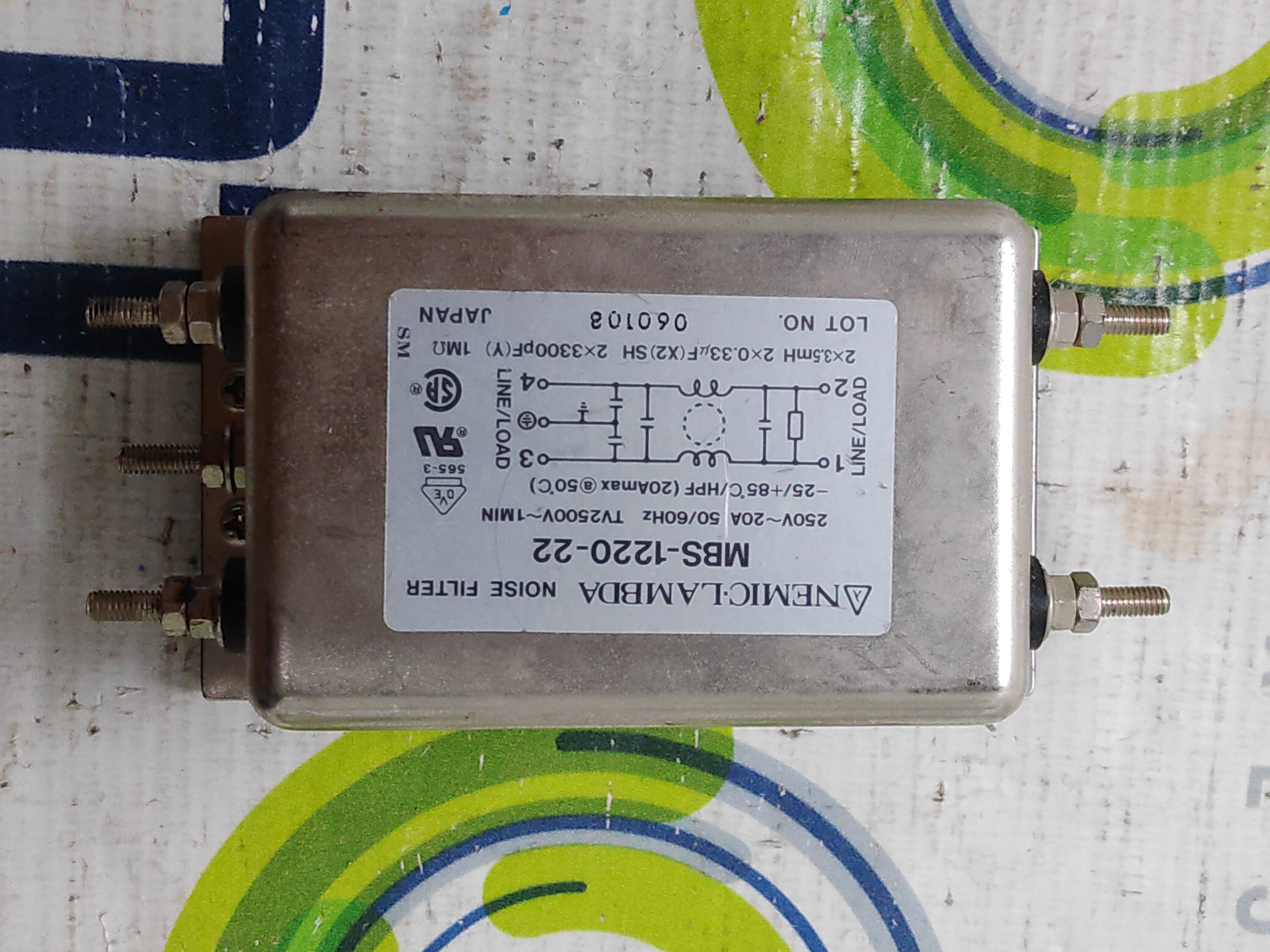 Used Nemic Lambda MBS-1220-22 NOISE FILTER