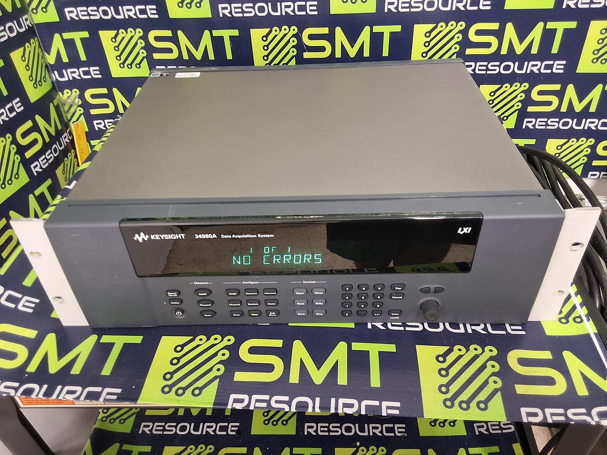 Used AGILENT / KEYSIGHT 34980A MULTIFUNCTION SWITCH / MEASURE DATA ACQUISITION UNIT