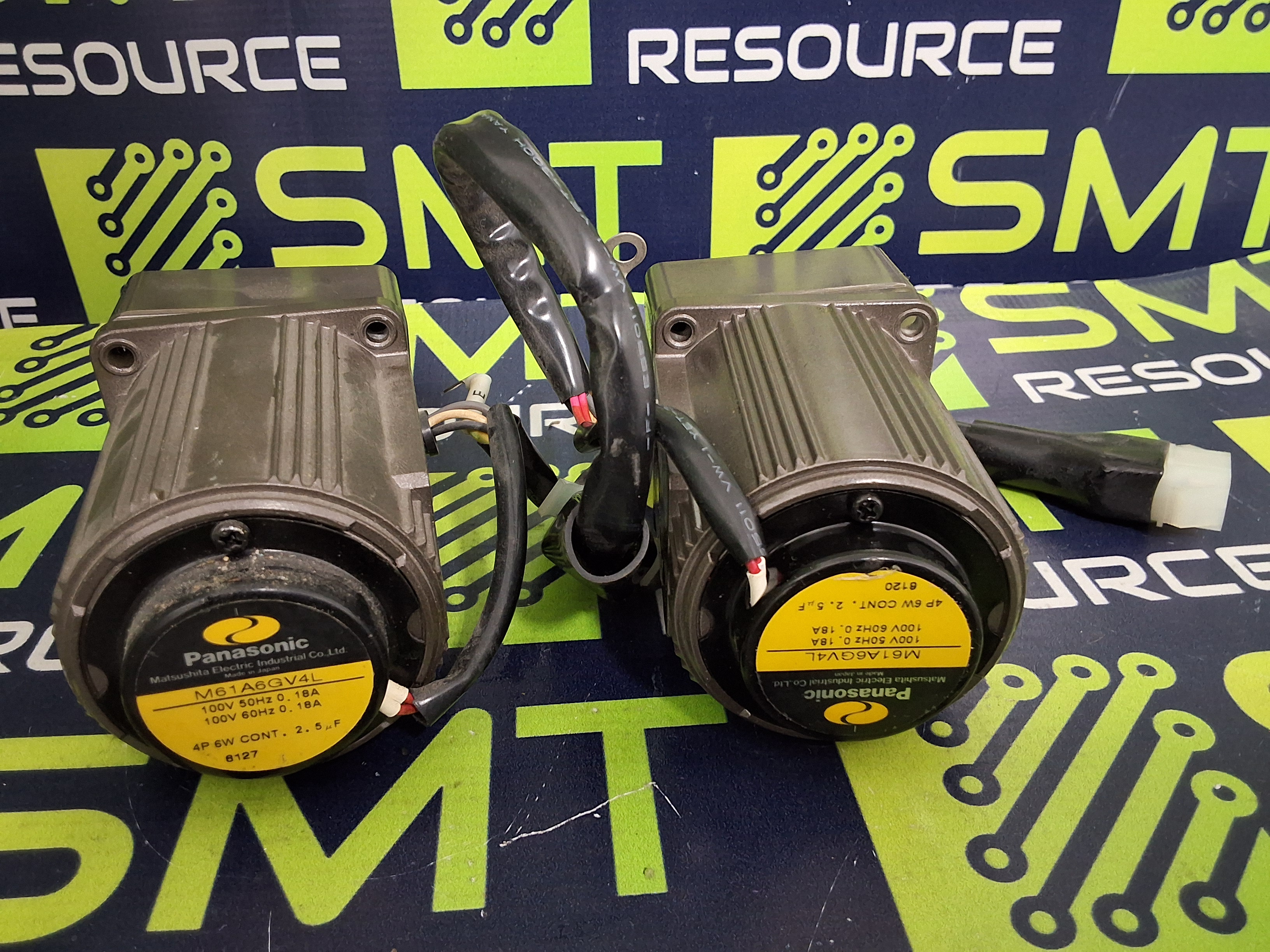 Used PANASONIC M61A6GV4L MOTOR WITH PANASONIC M6GA12.5B GEAR HEAD