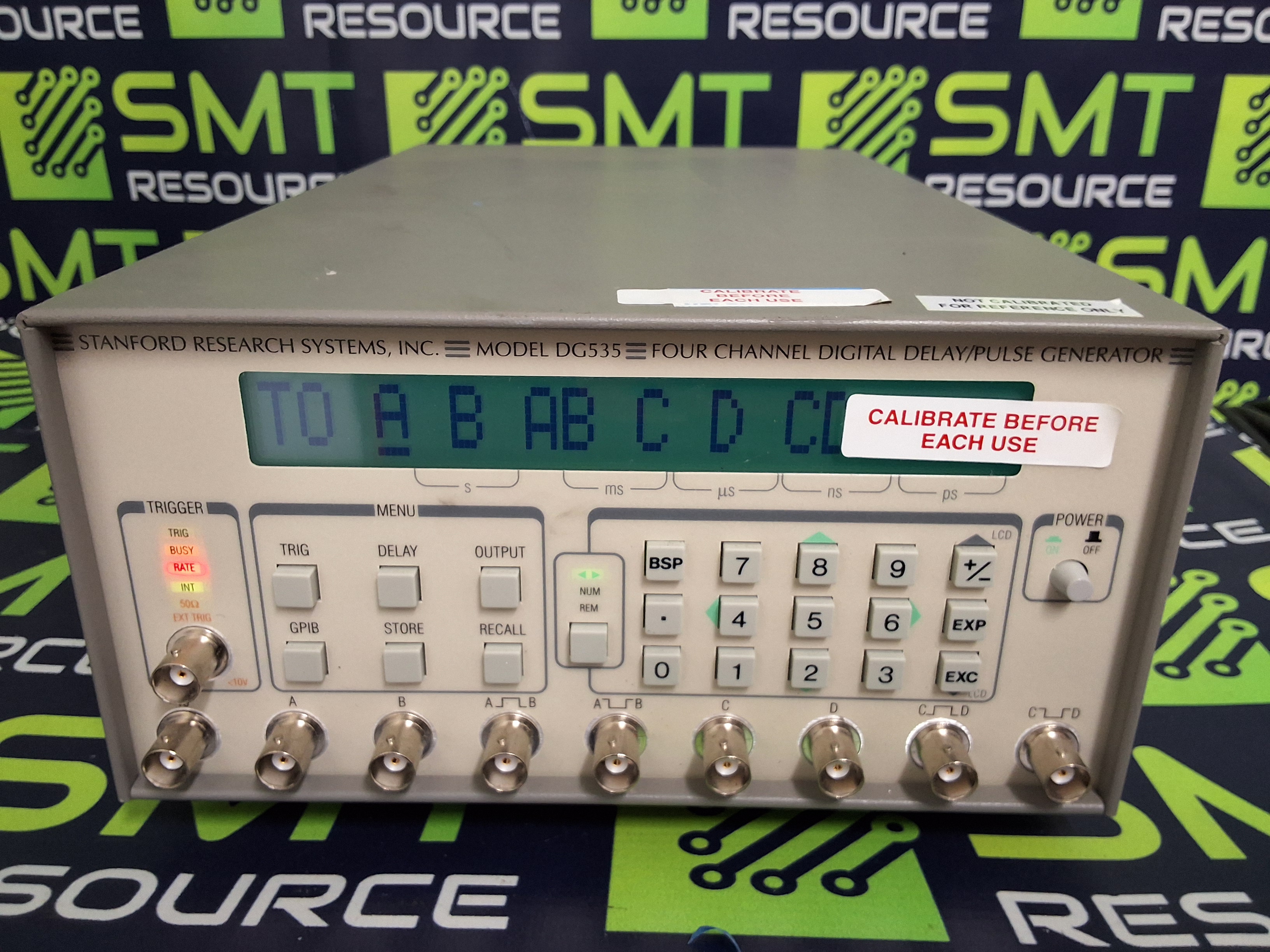 Used STANFORD RESEARCH SYSTEMS DG535 FOUR CHANNEL DIGITAL DELAY/PULSE GENERATOR