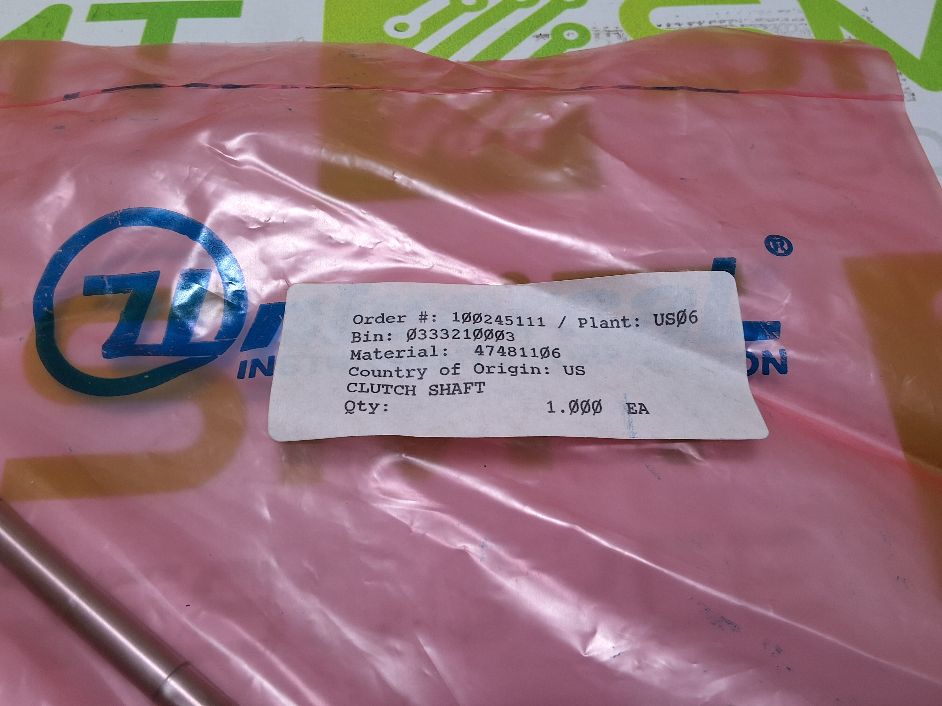 UNIVERSAL INSTRUMENTS 47481106 CLUTCH SHAFT - NEW