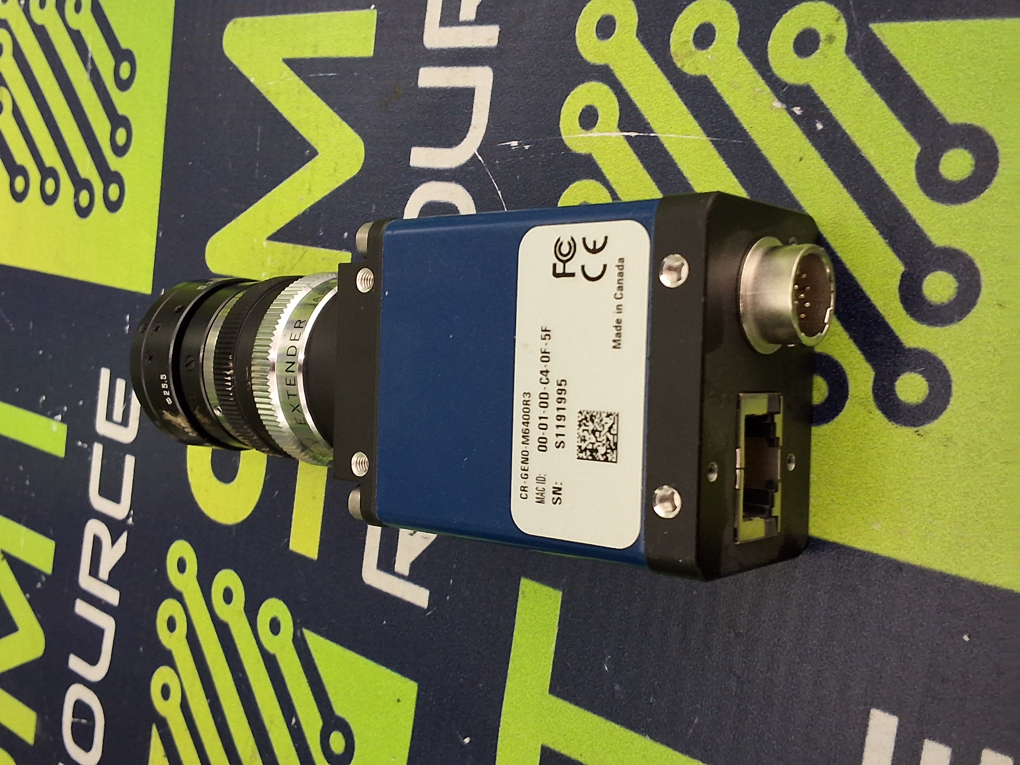 Used TELEDYNE DALSA CR-GEN0-M6400R3 INDUSTRIAL CAMERA WITH TAMRON 1222451 LENS