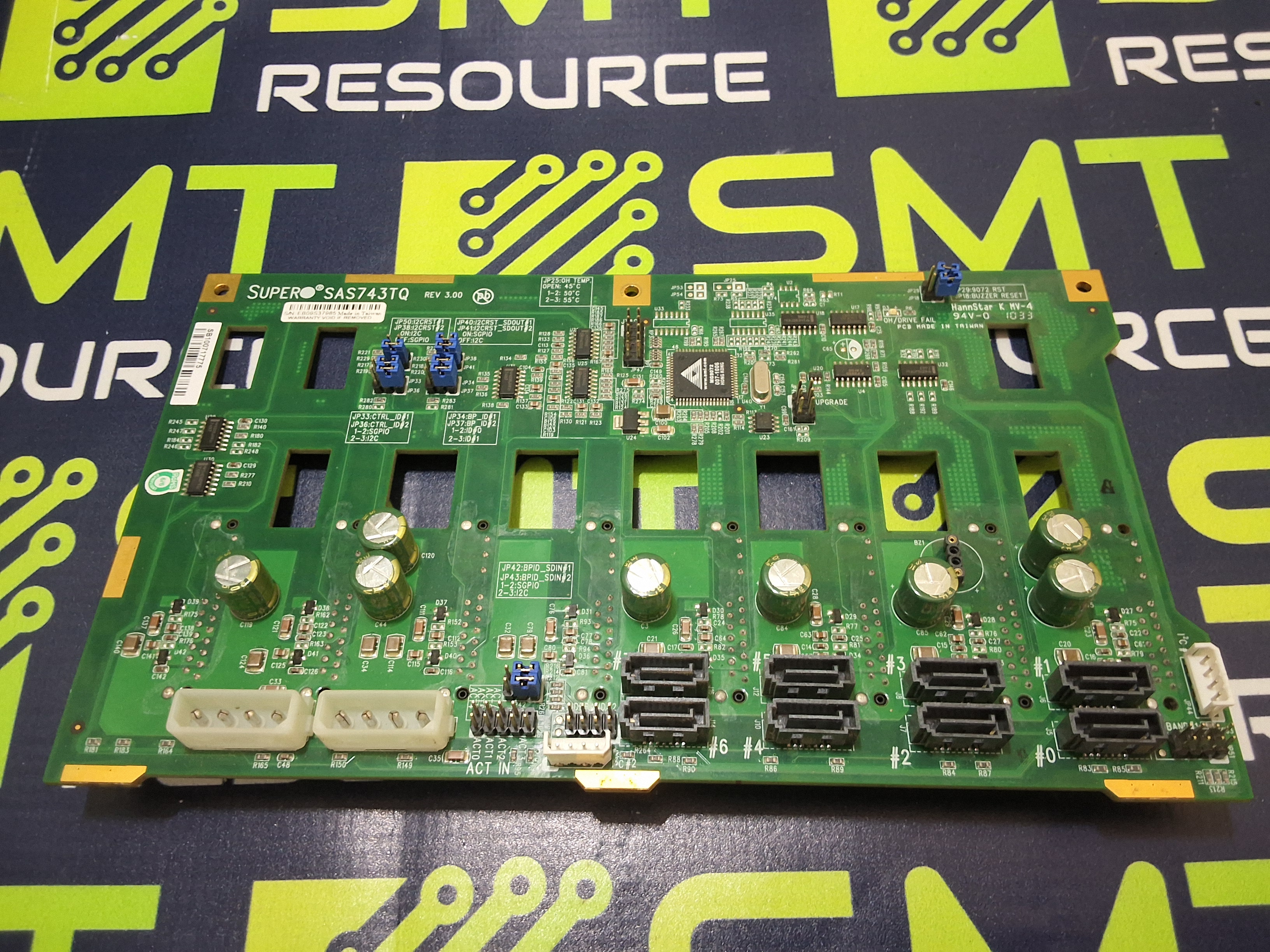 Used SUPERMICRO SAS743TQ SAS BACKPLANE CIRCUIT BOARD 