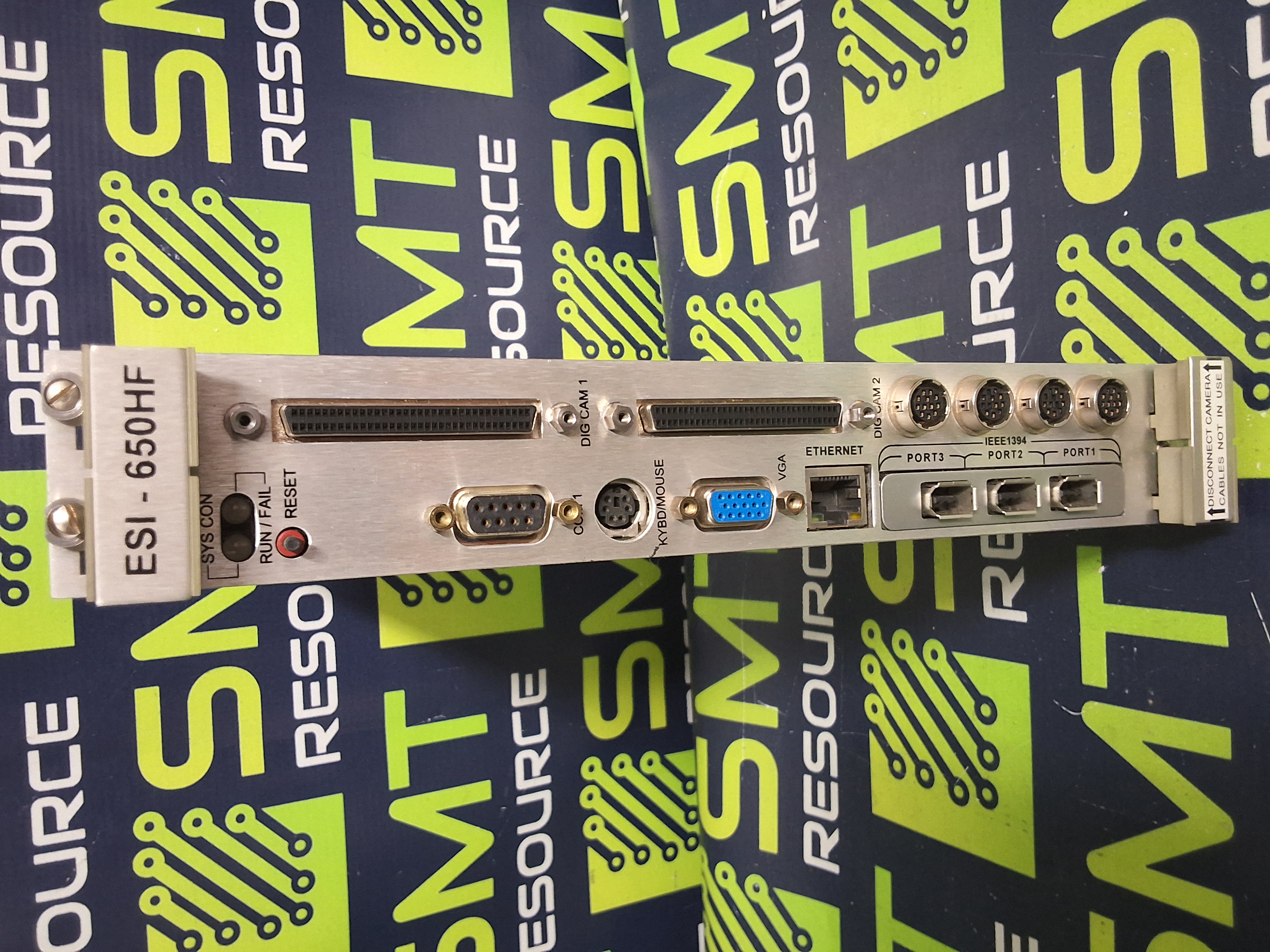 Used UNIVERSAL INSTRUMENTS ESI-650HF PROCESSOR VISION BOARD ESI-MFCC 144648 REV A