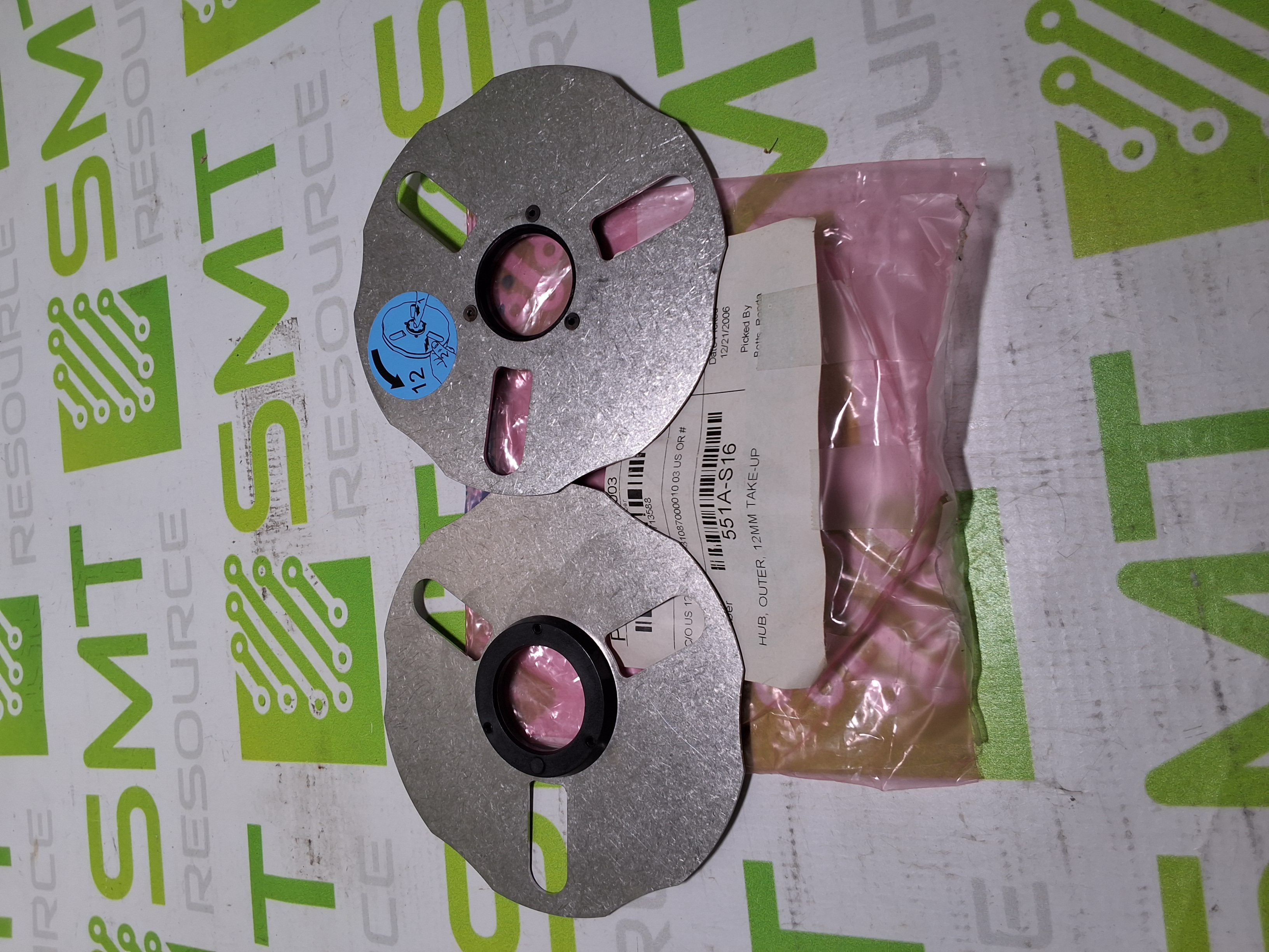 Used UNIVERSAL INSTRUMENTS 551A-S16 12mm TAKE-UP HUB, OUTER - LOT OF 2