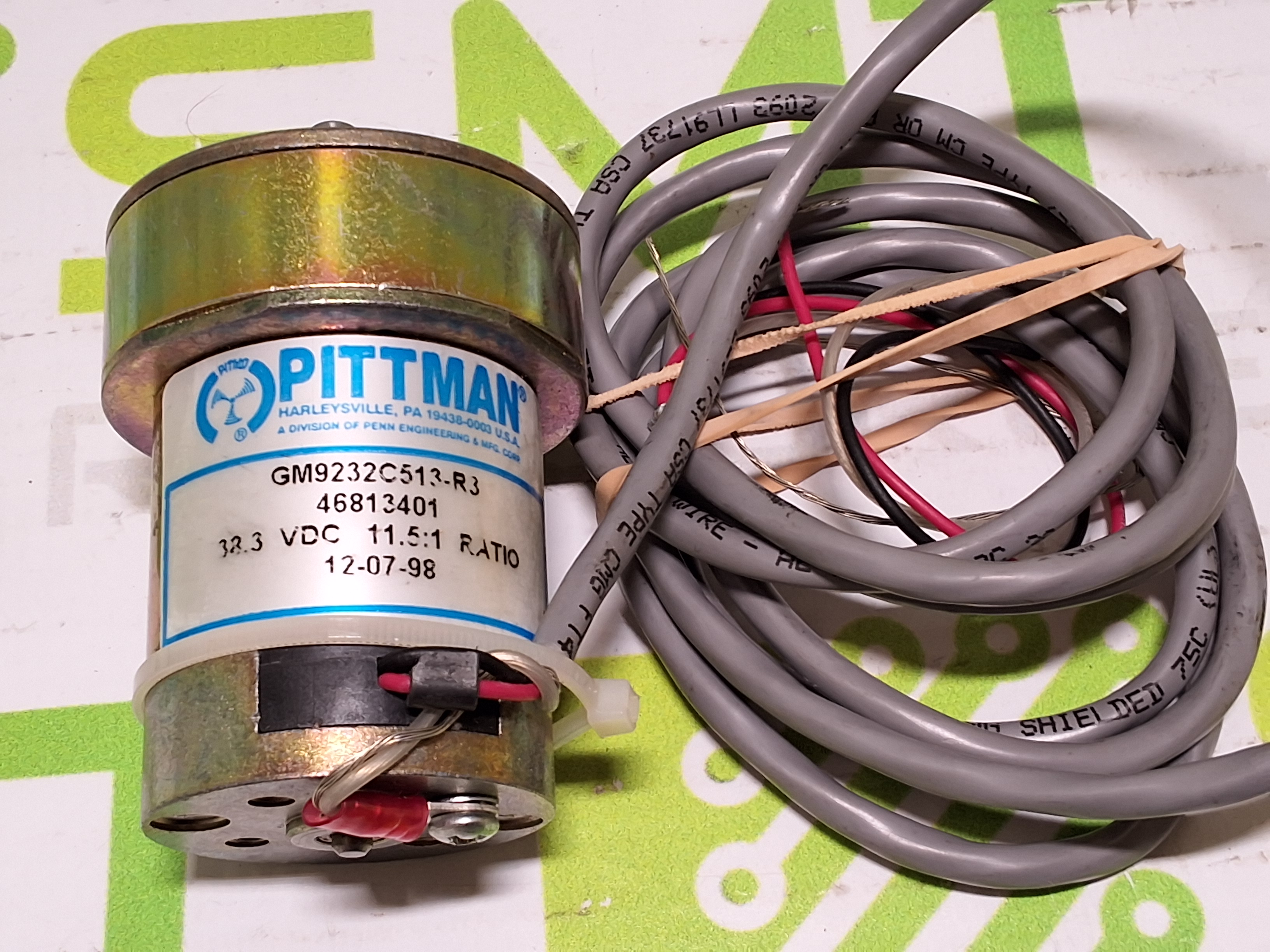 Used PITTMAN GM9232C513-R3 DC GEAR MOTOR 46813401