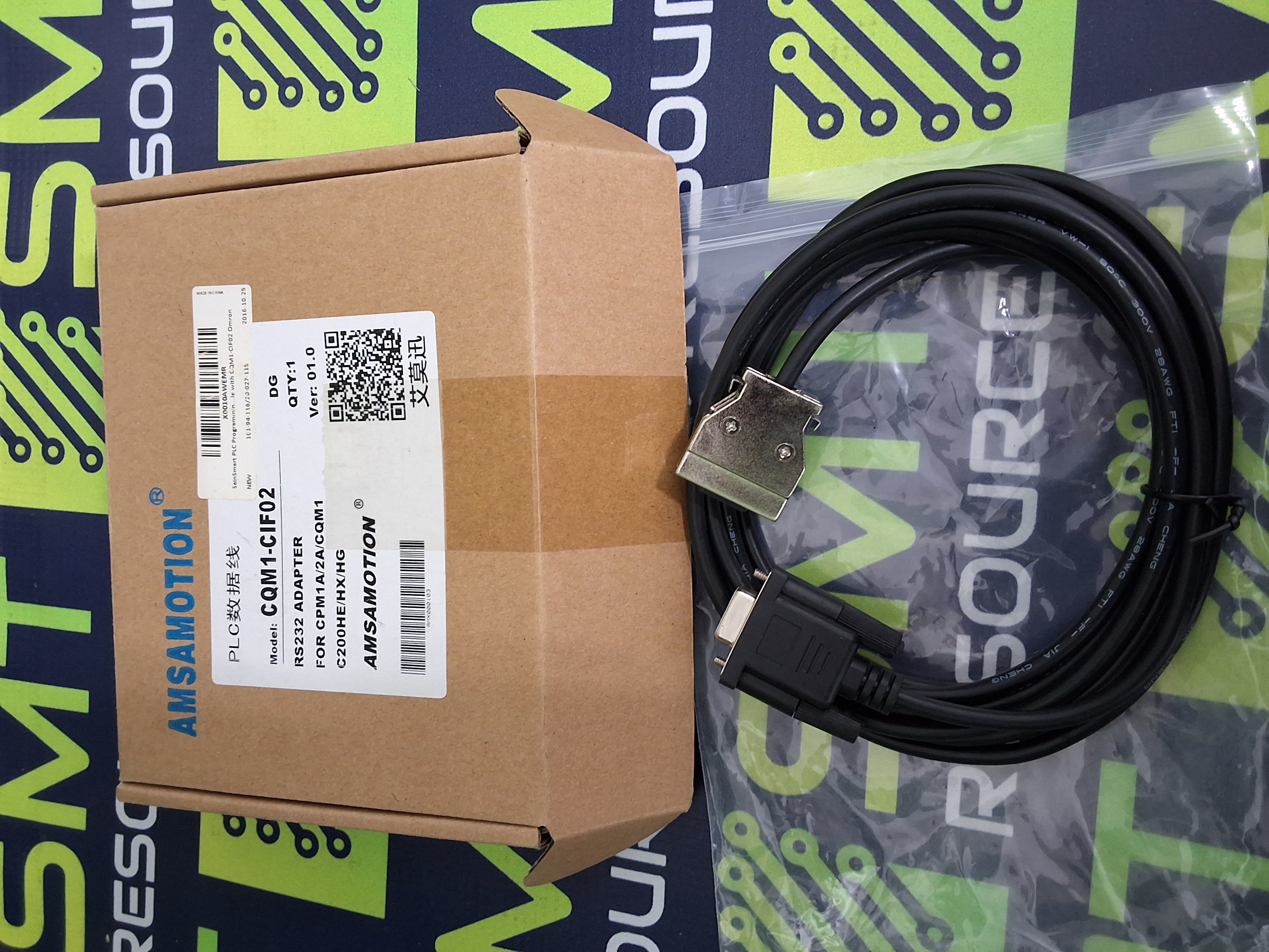 OMRON CQM1-CIF02 PLC PROGRAMMING AND COMMUNICATION CABLE - BRAND NEW