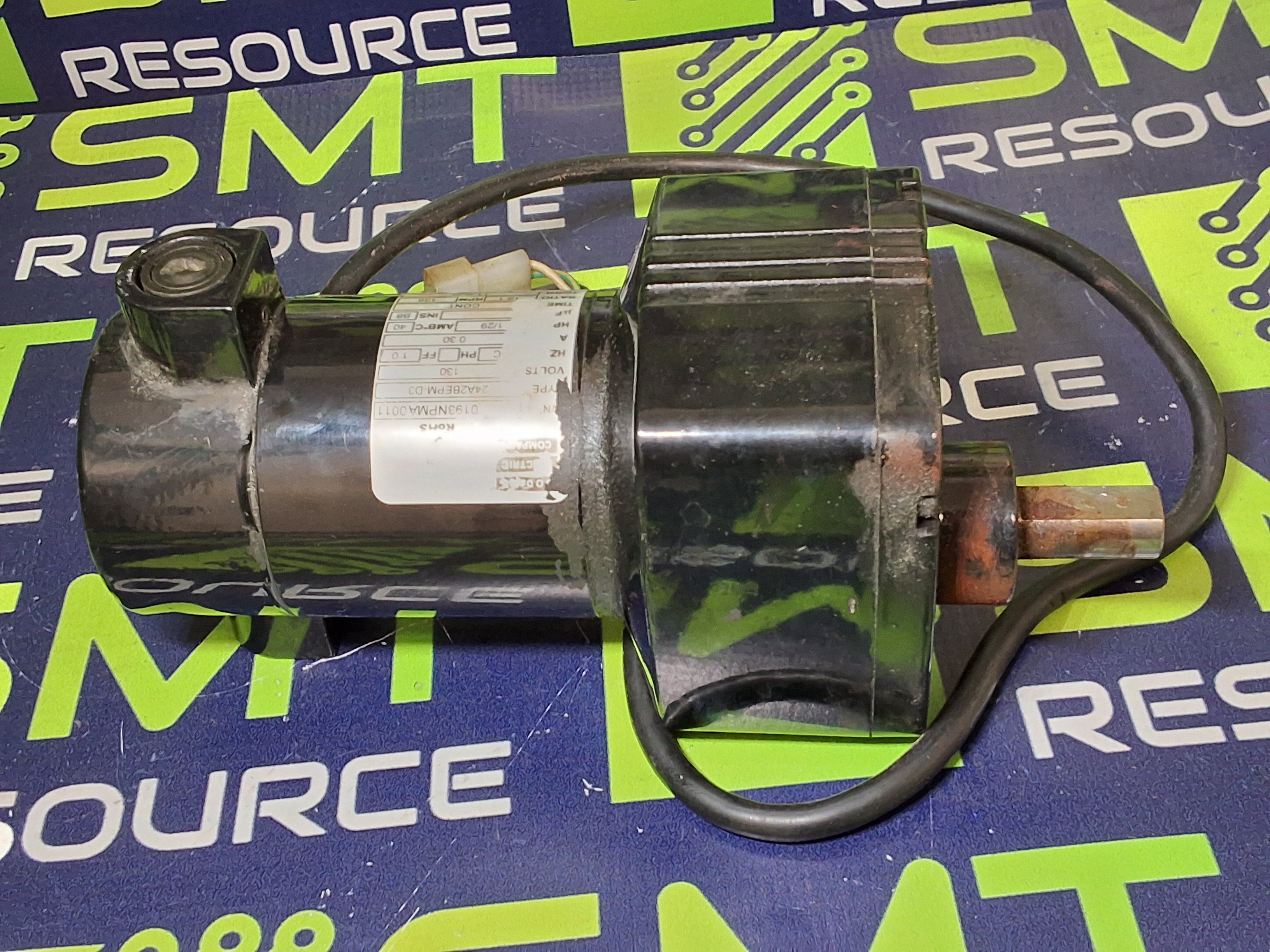 Used BODINE ELECTRIC 24A2BEPM-D3 DC GEARMOTOR 130V .30A 1/20HP 18:1