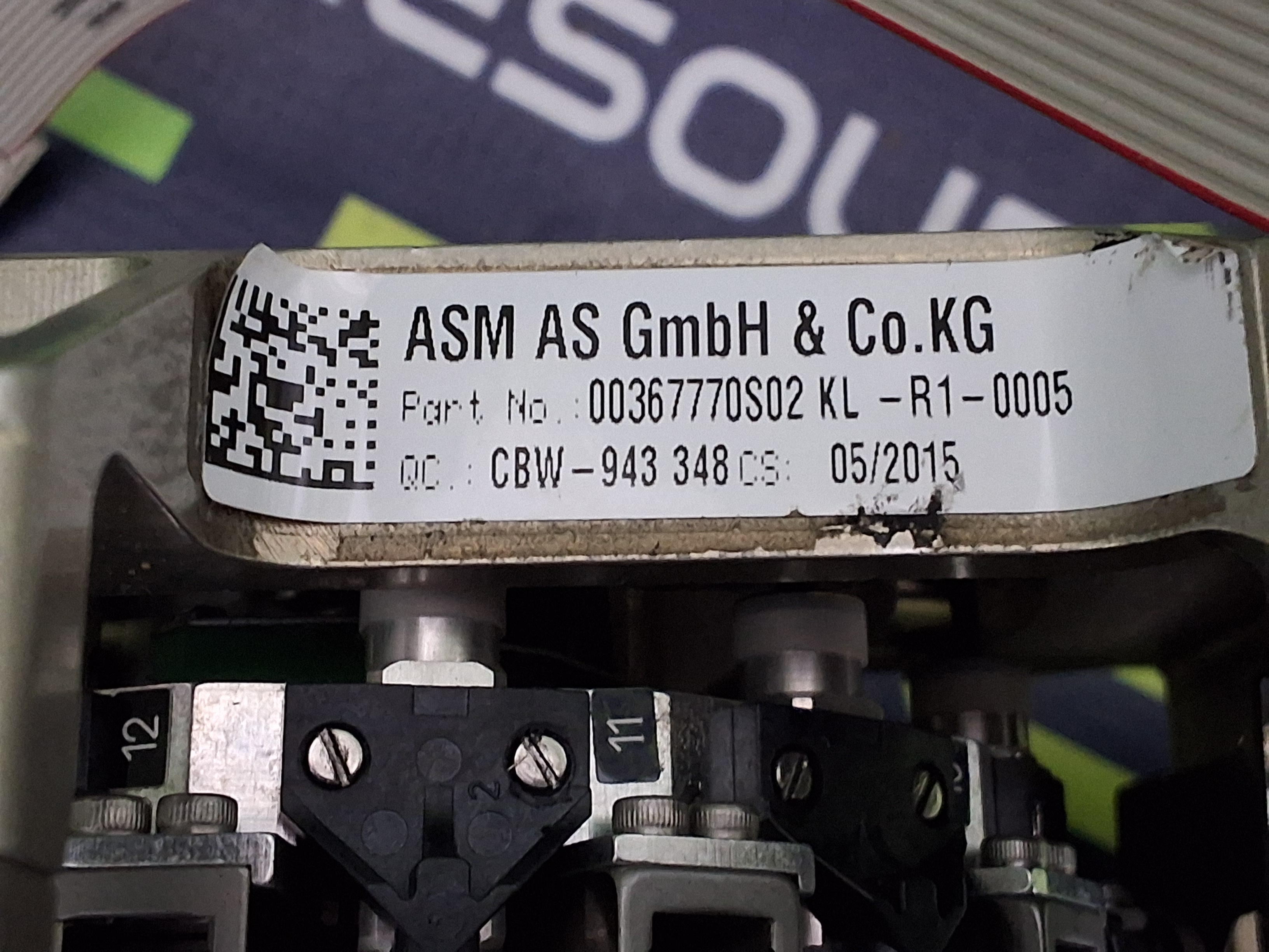 Used SIEMENS SIPLACE 00367770S02 KL-R1-0005 PICK AND PLACE COMPONENT HEAD