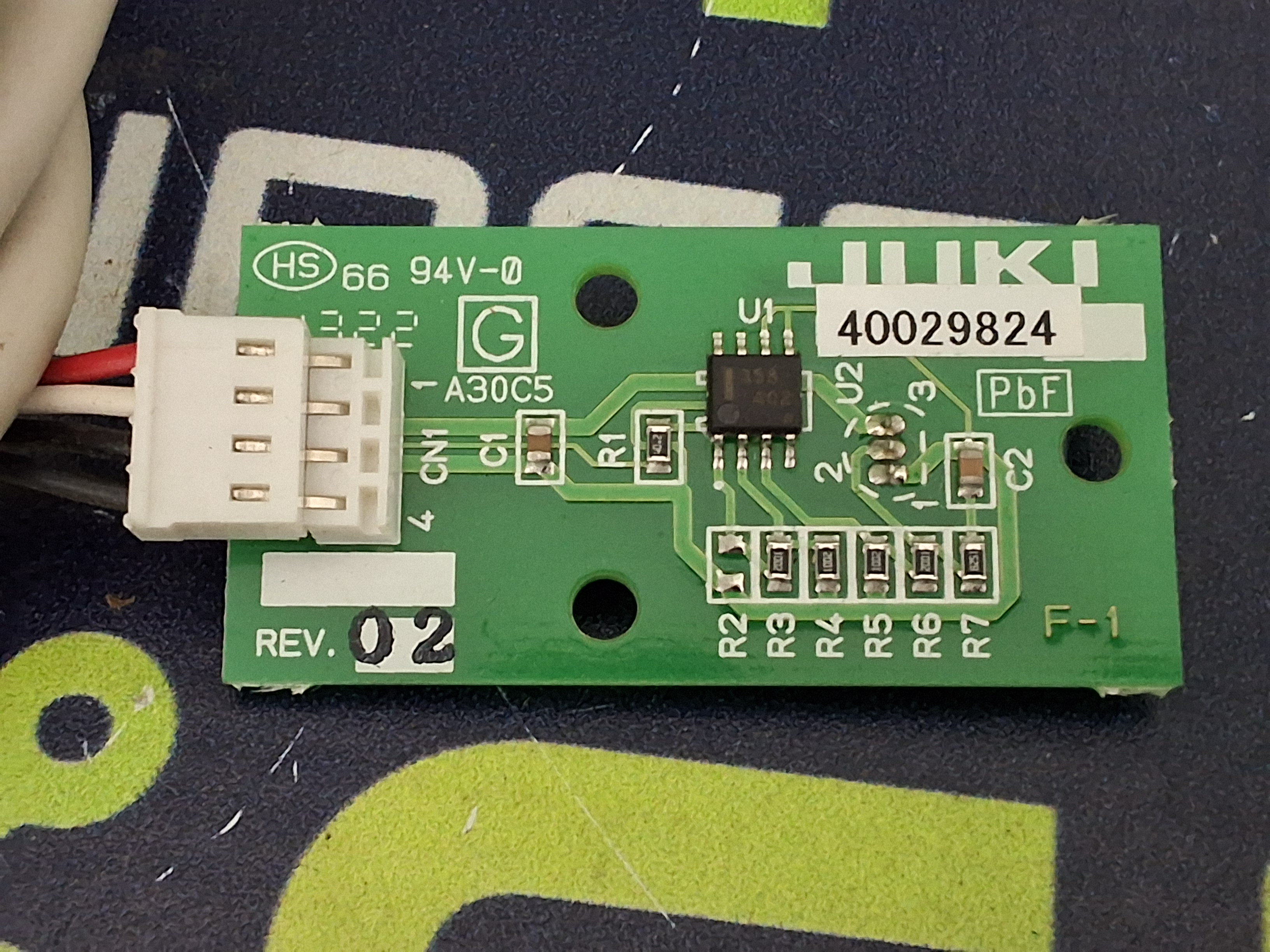 Used JUKI 40029824 TEMPERATURE SENSOR PCB ASSEMBLY WITH CABLE