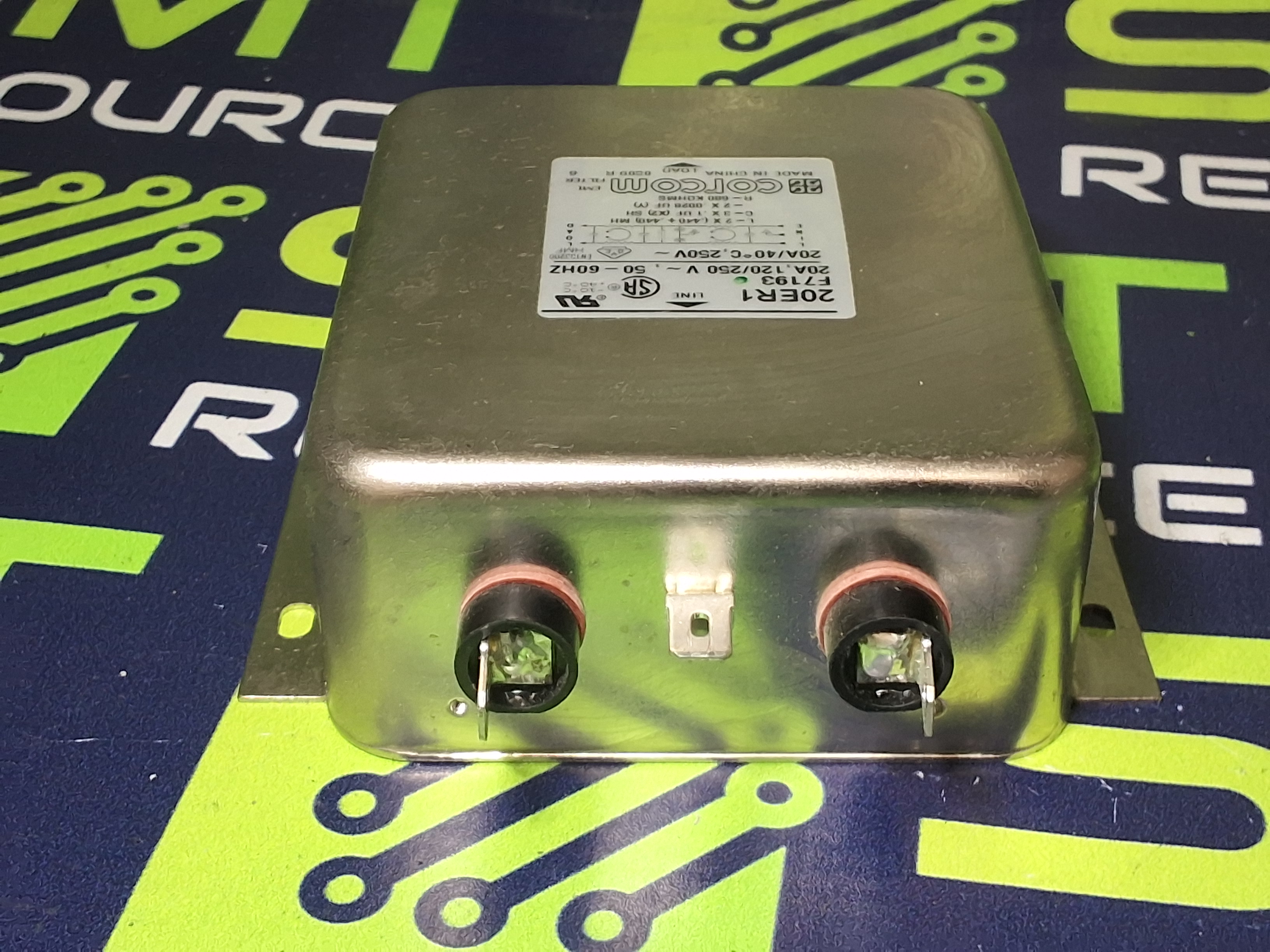 Used CORCOM 20ER1 POWER LINE FILTER 20A 120/250V 50/60Hz
