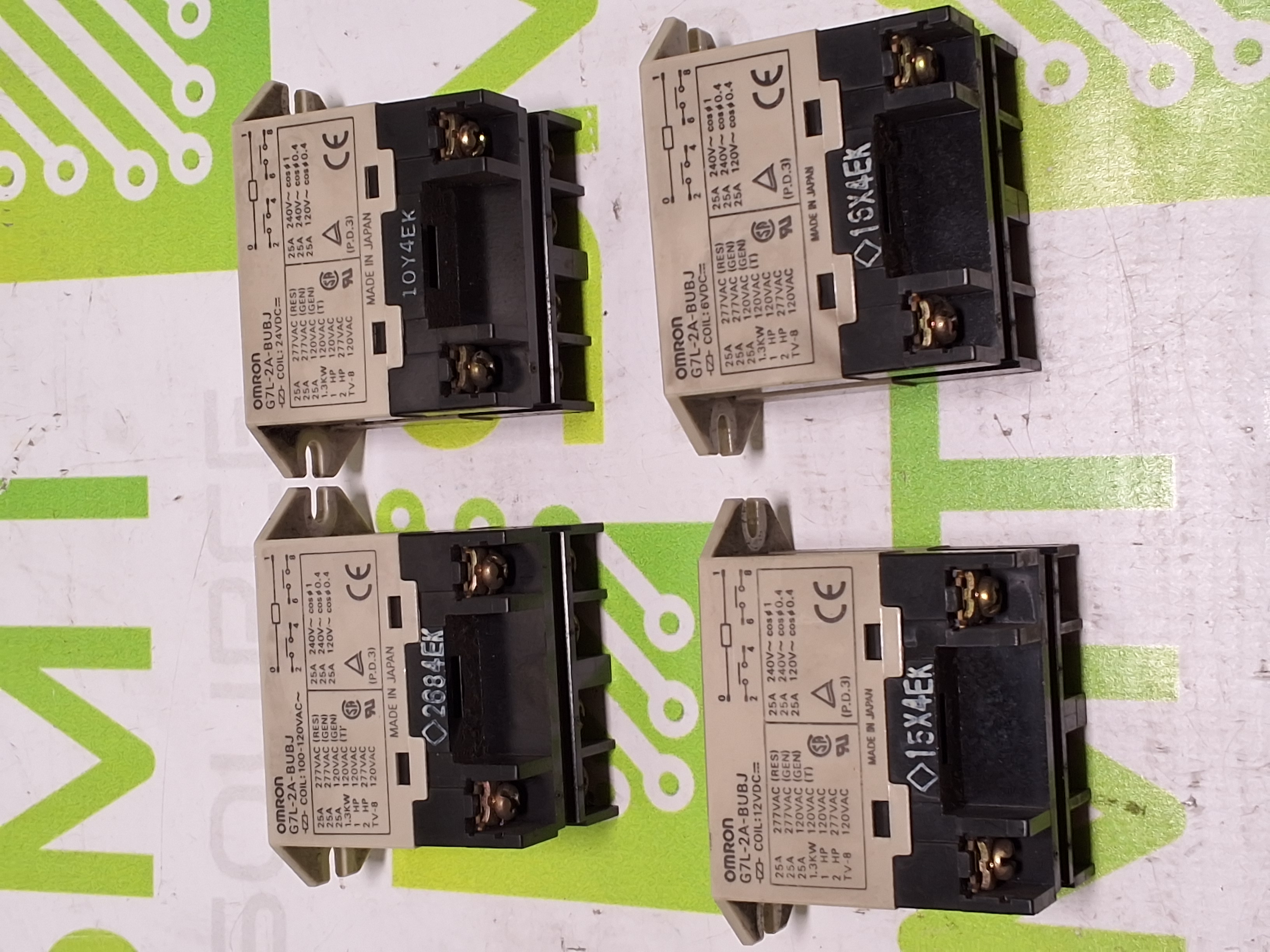 Used OMRON G7L-2A-BUBJ ENCLOSED POWER RELAY